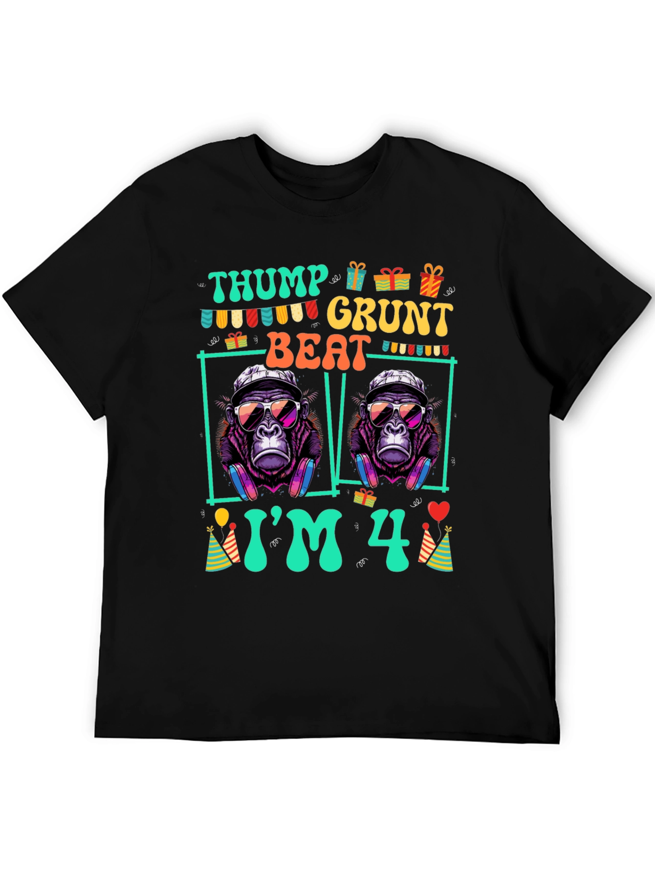 Thump Grunt Beat Im 4th Birthday T-Shirt