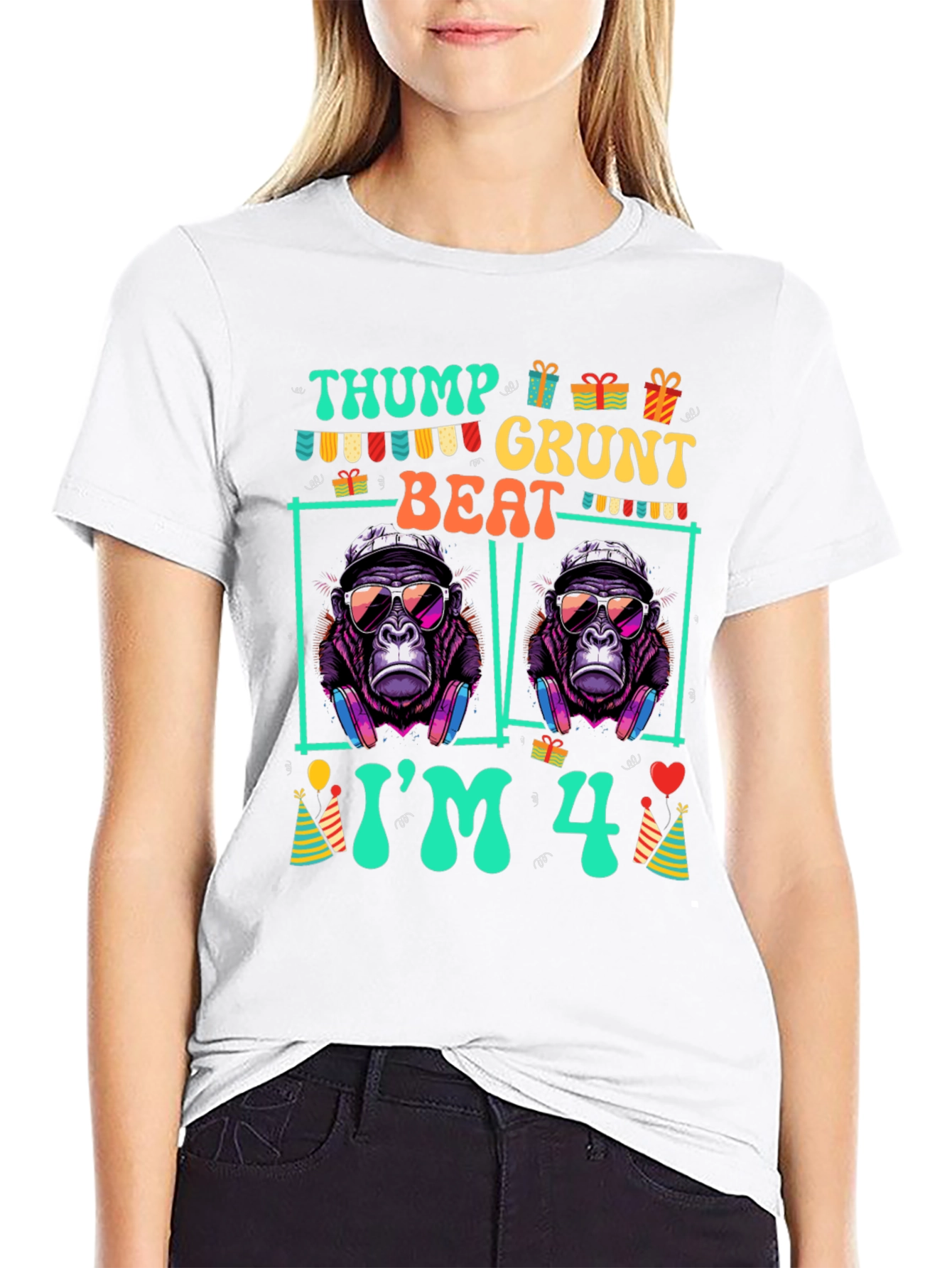 Thump Grunt Beat Im 4th Birthday T-Shirt