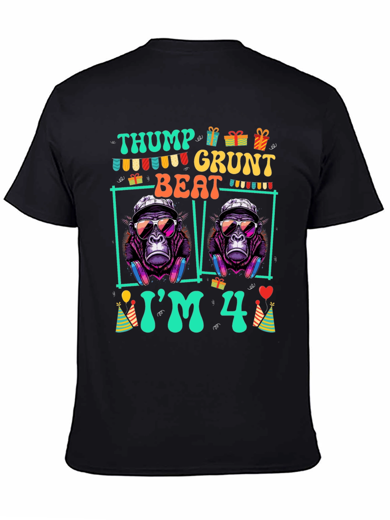 Thump Grunt Beat Im 4th Birthday T-Shirt
