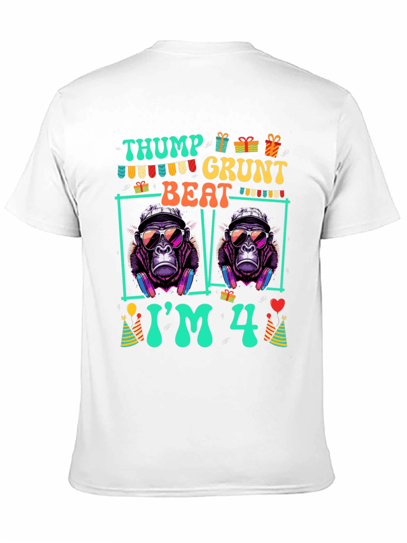 Thump Grunt Beat Im 4th Birthday T-Shirt