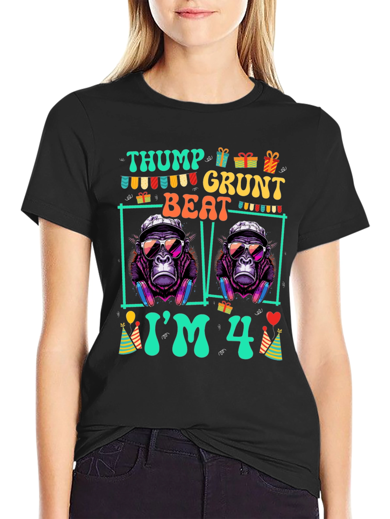 Thump Grunt Beat Im 4th Birthday T-Shirt