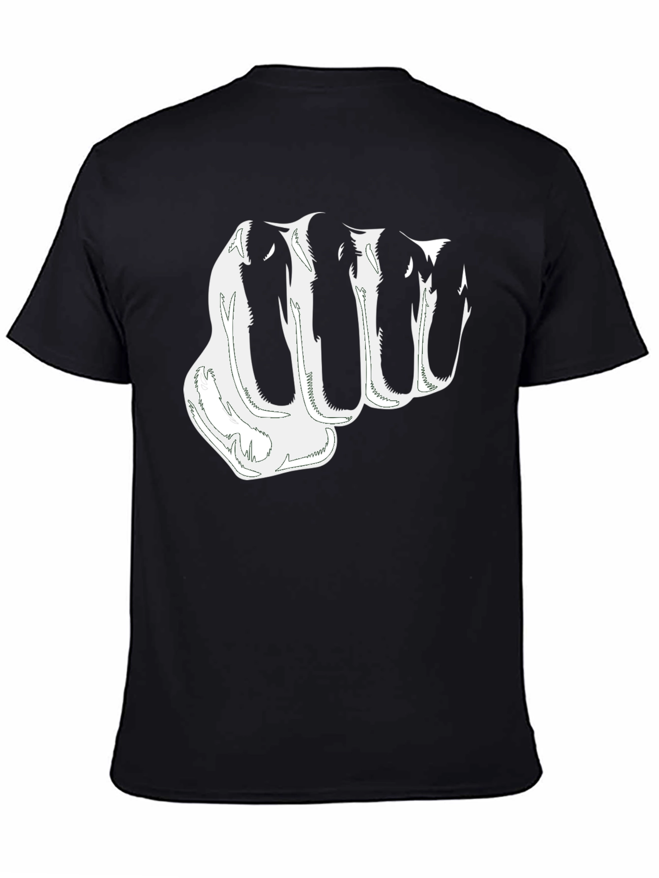 Fist Graphic Print Black T-Shirt