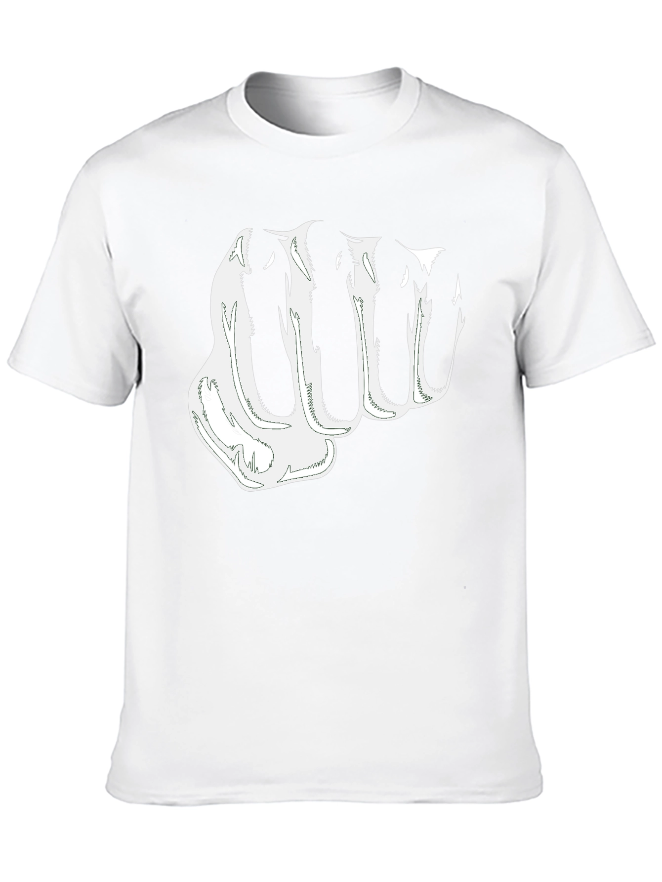 Fist Graphic Print Black T-Shirt