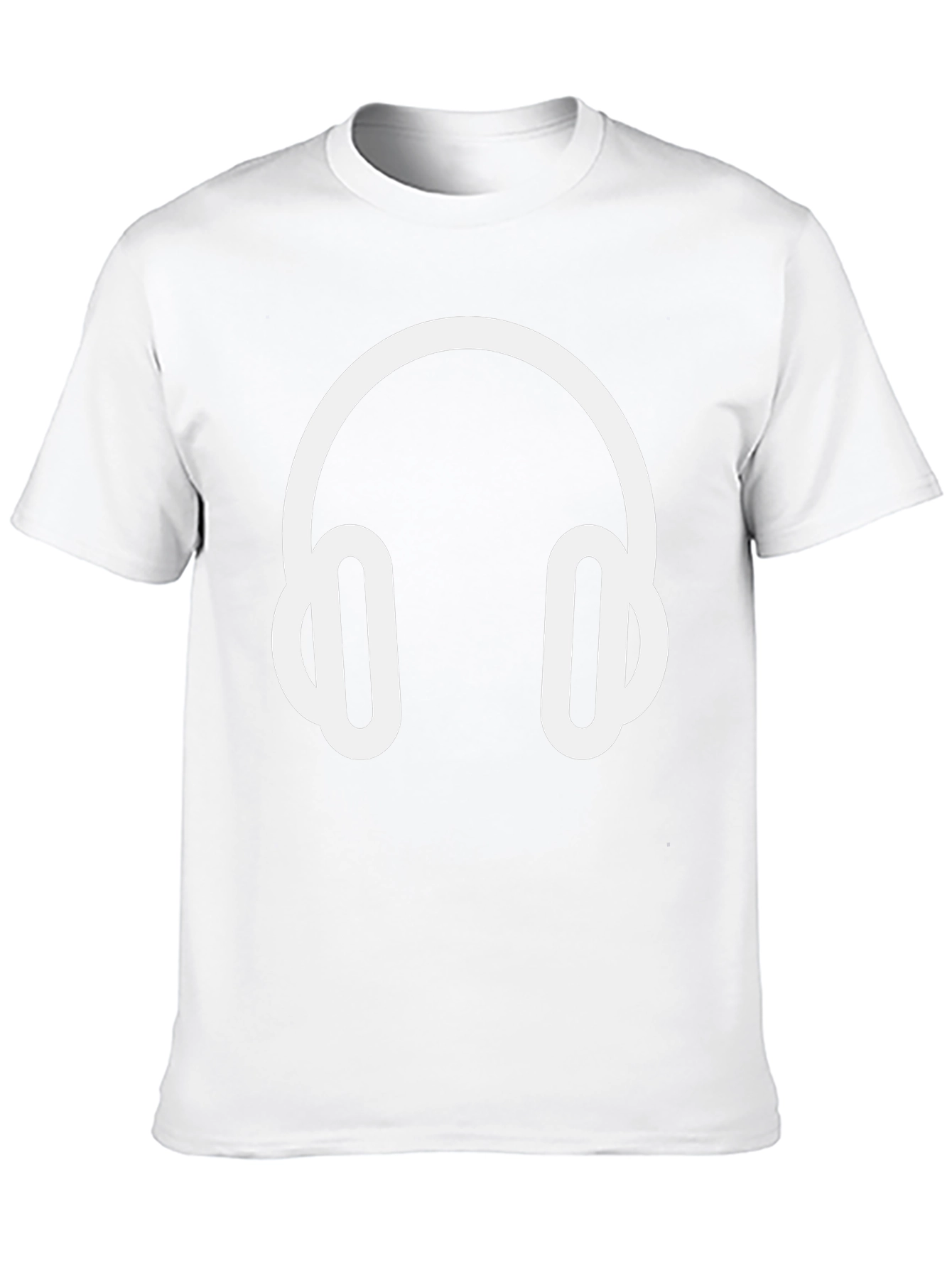 Headphone Graphic Tee - Black Casual T-Shirt