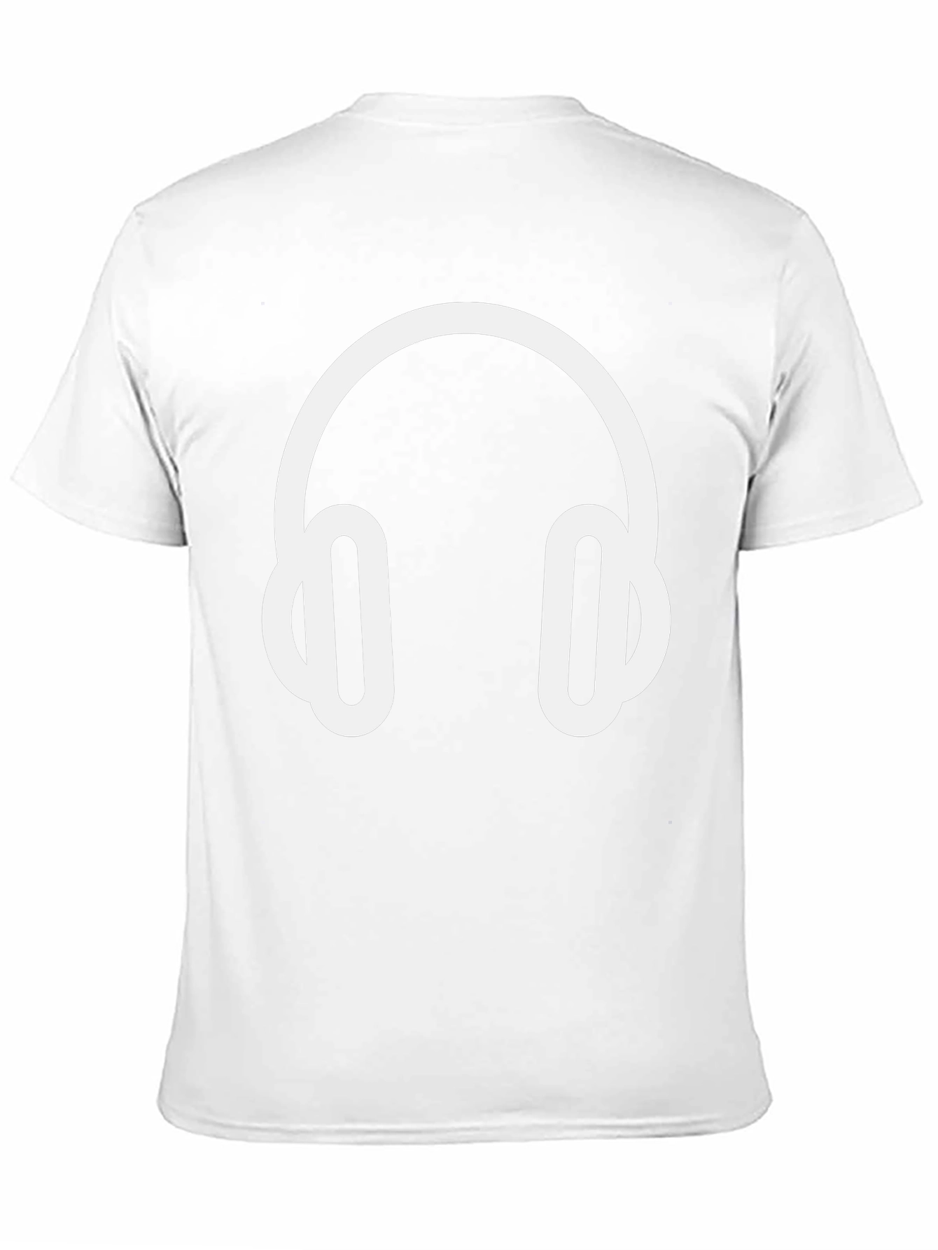 Headphone Graphic Tee - Black Casual T-Shirt