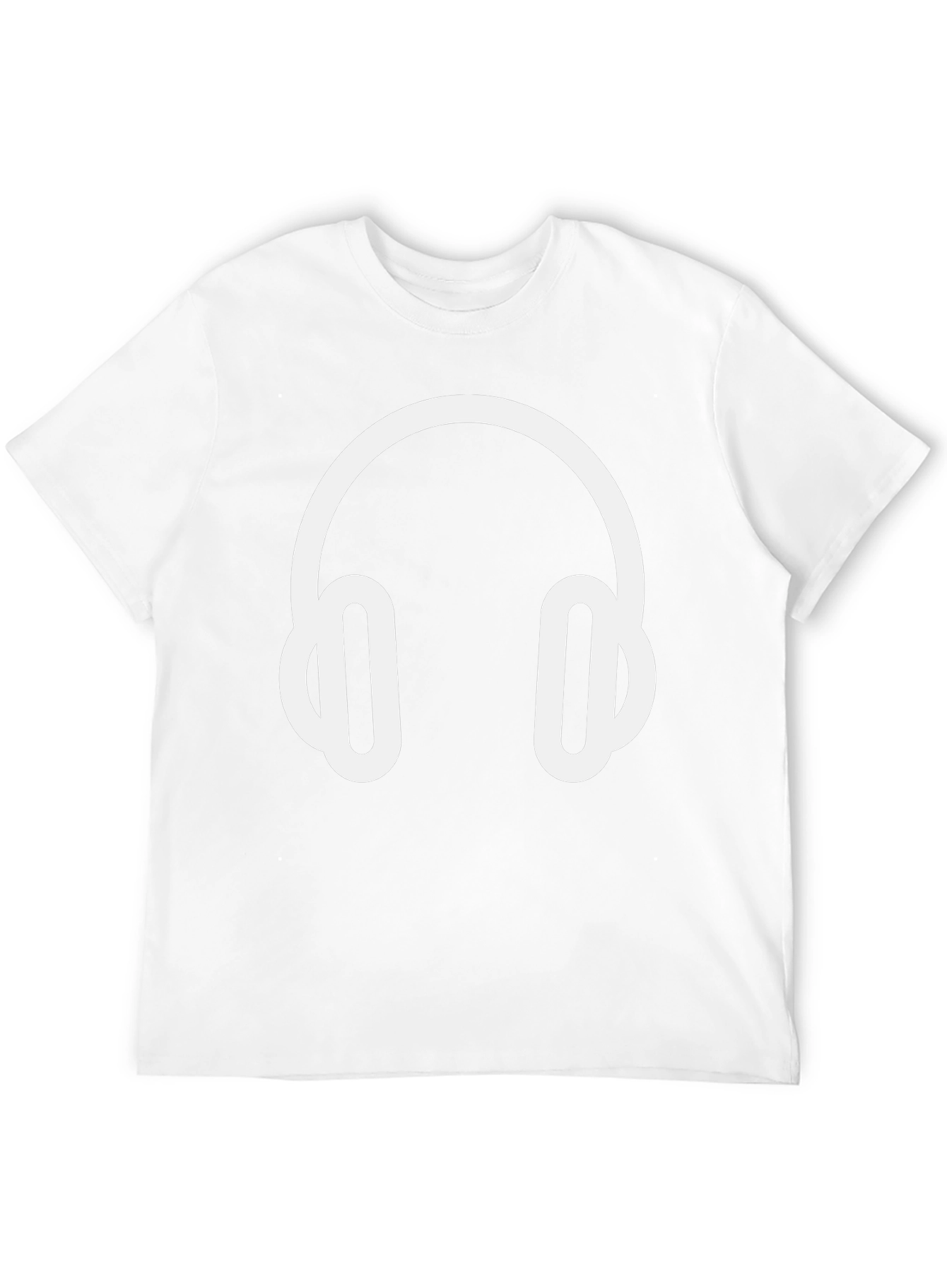 Headphone Graphic Tee - Black Casual T-Shirt