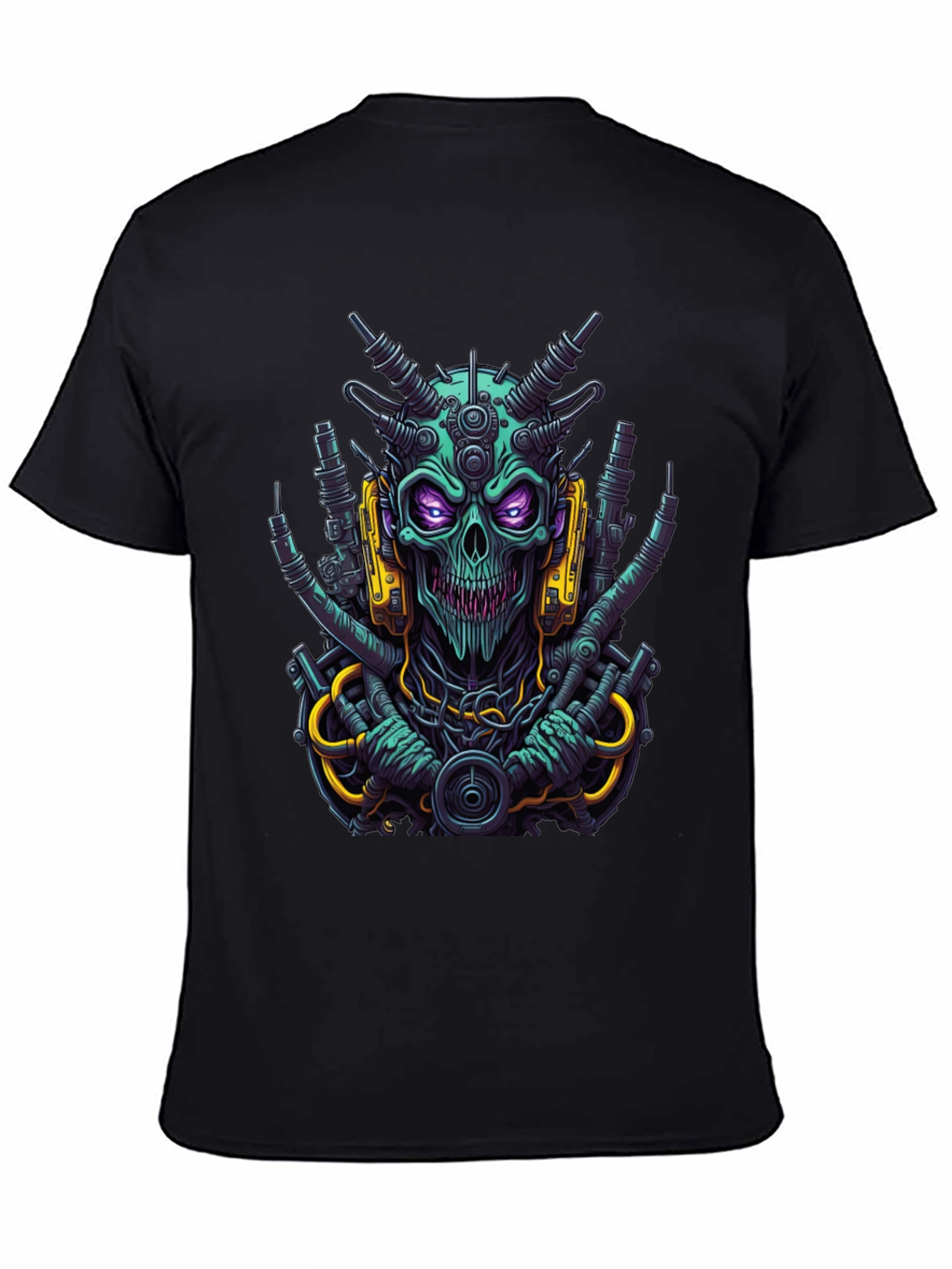 Cyberpunk Skull T-Shirt - Bold Sci-Fi Style