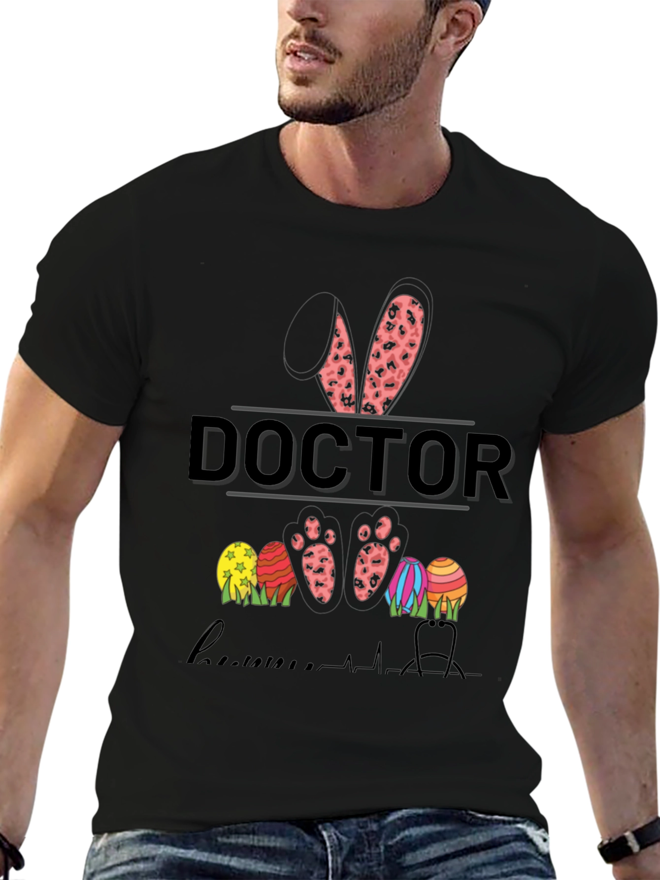 Doctor Easter Bunny Leopard Print Shirt