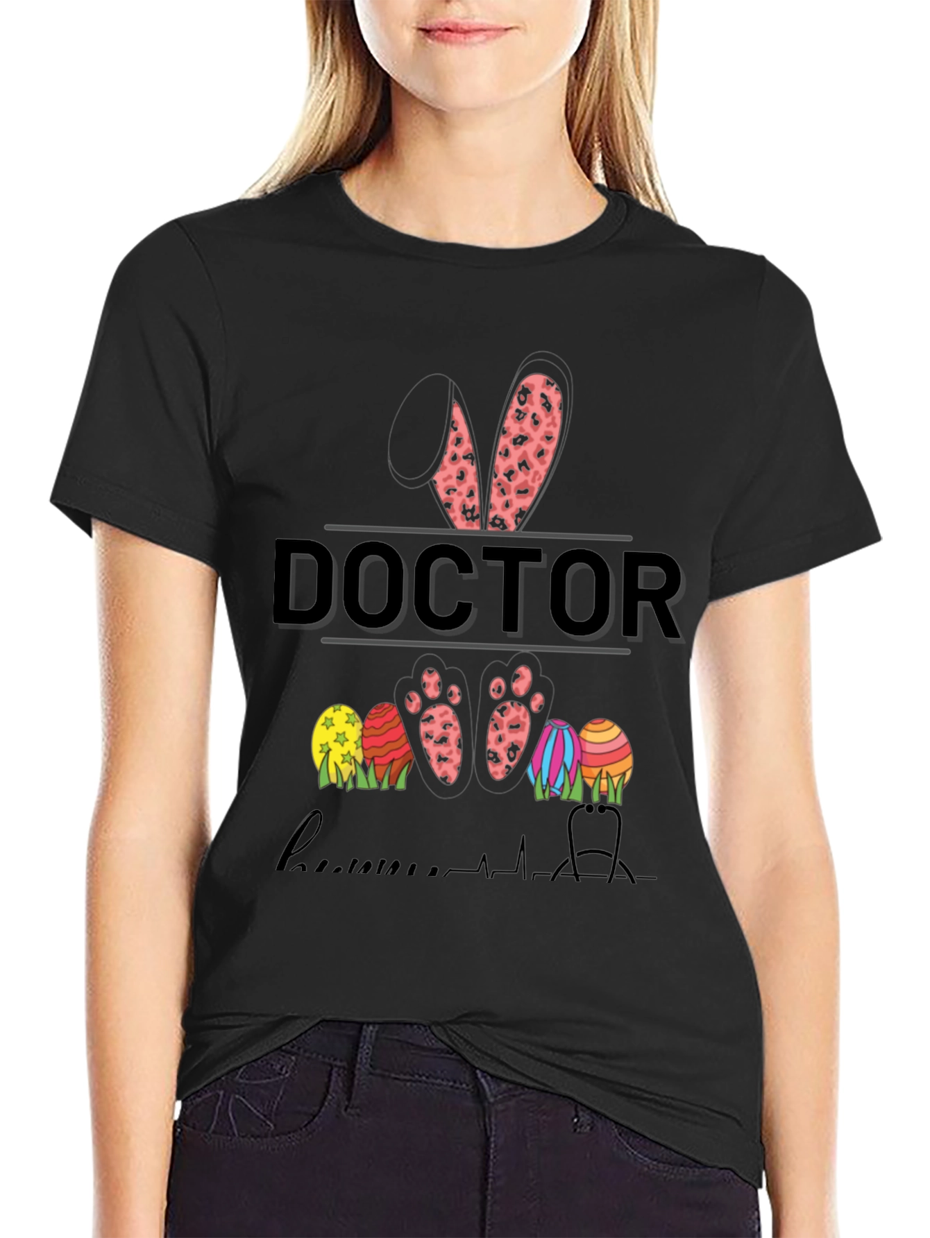 Doctor Easter Bunny Leopard Print Shirt