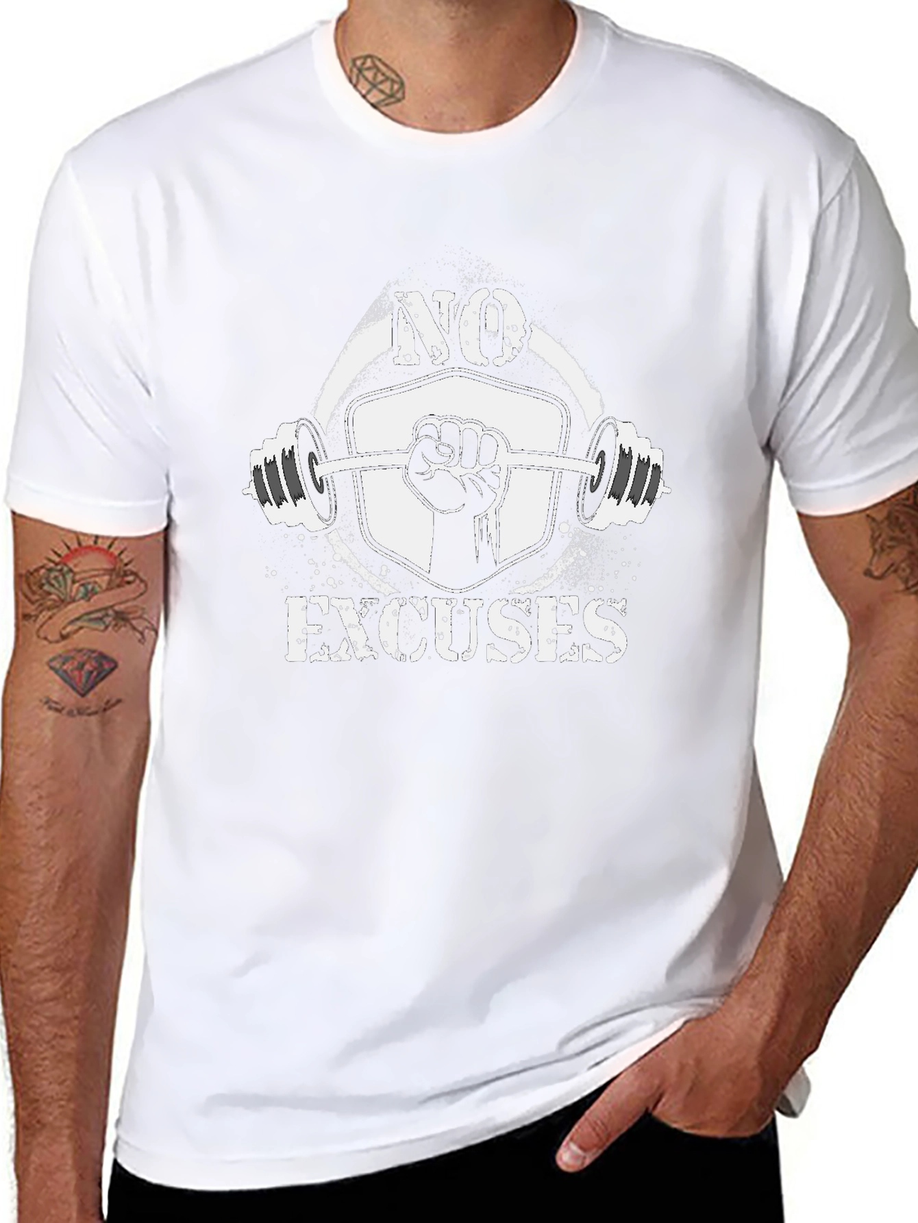 No Excuses Weightlifting Graphic T-Shirt