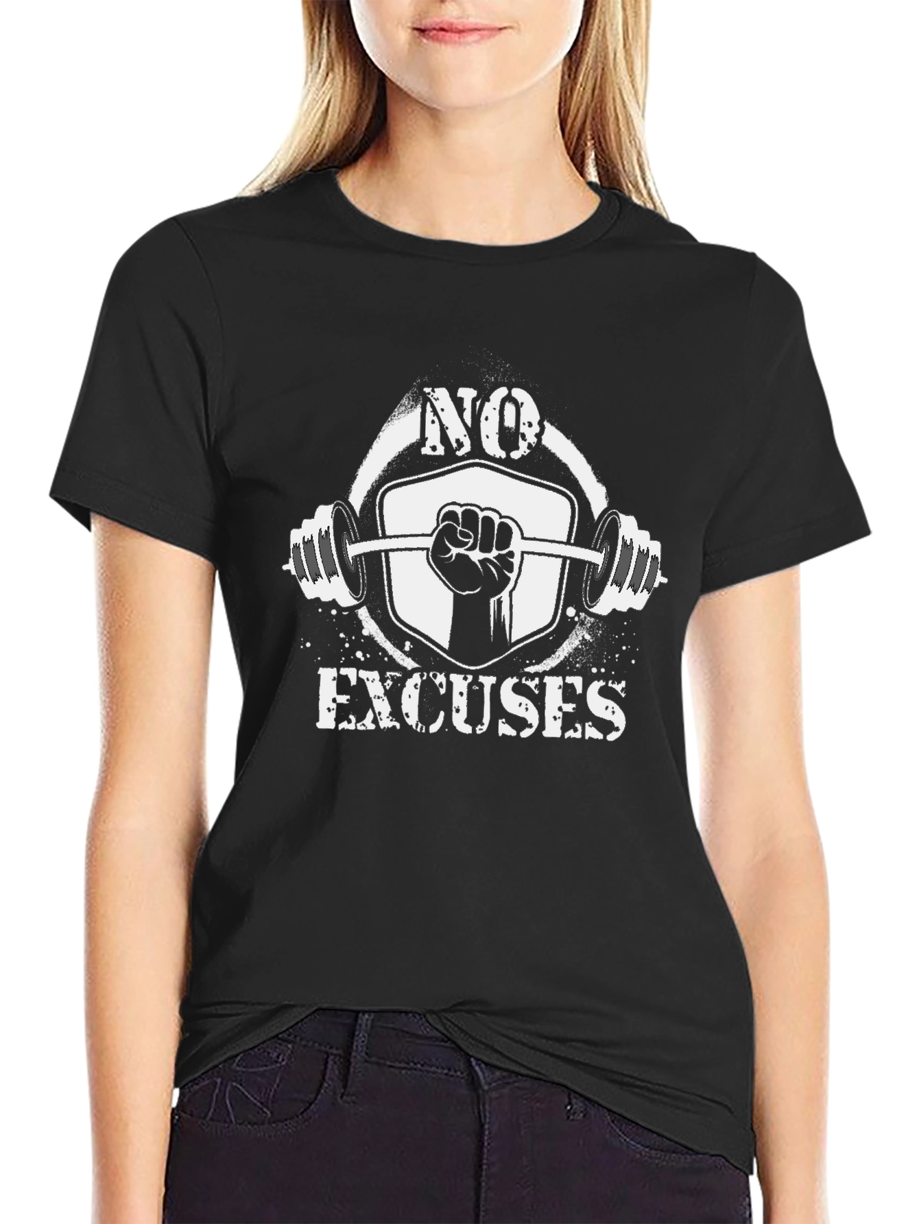 No Excuses Weightlifting Graphic T-Shirt