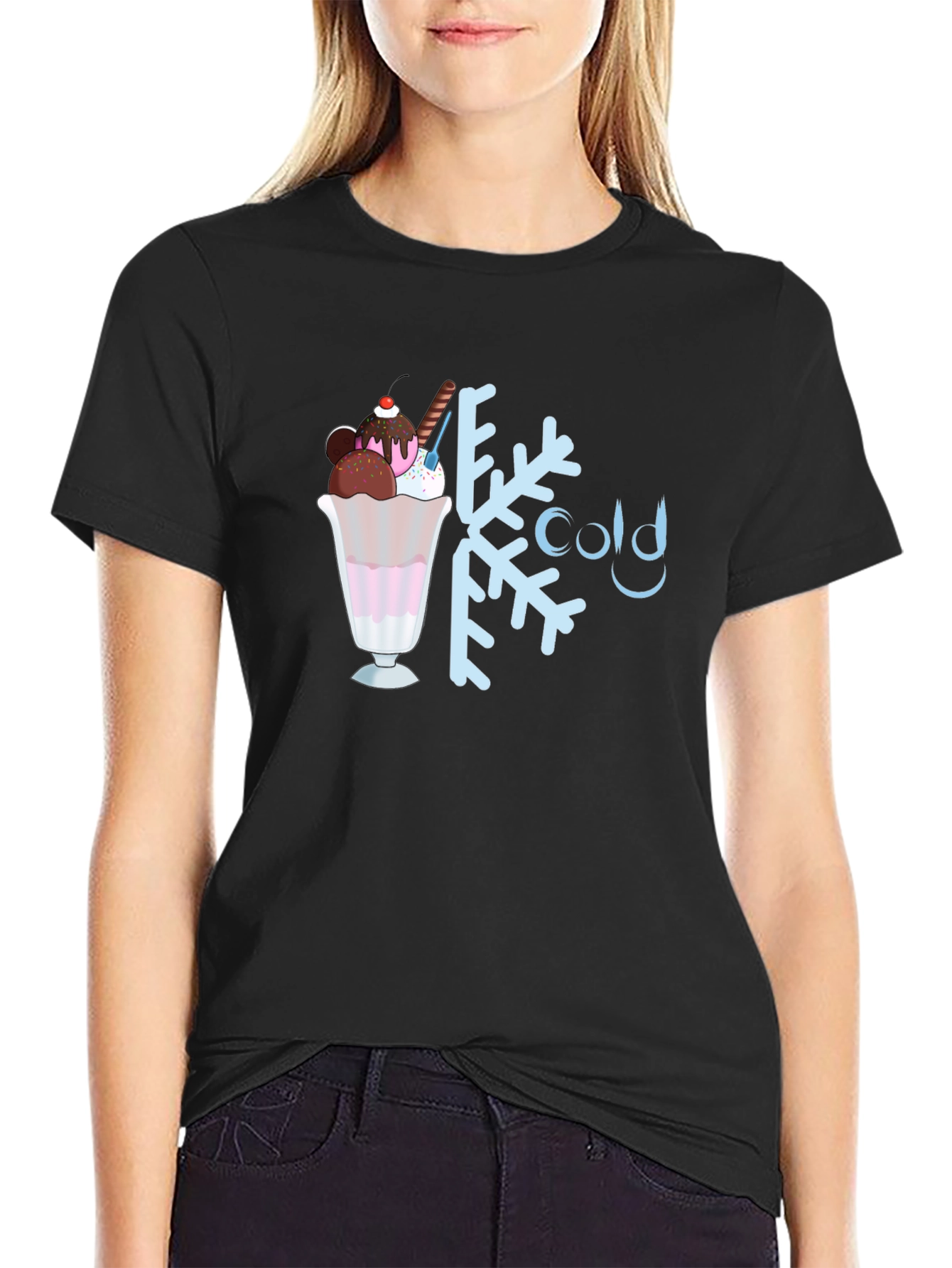 Cold Treat Graphic Tee - Black