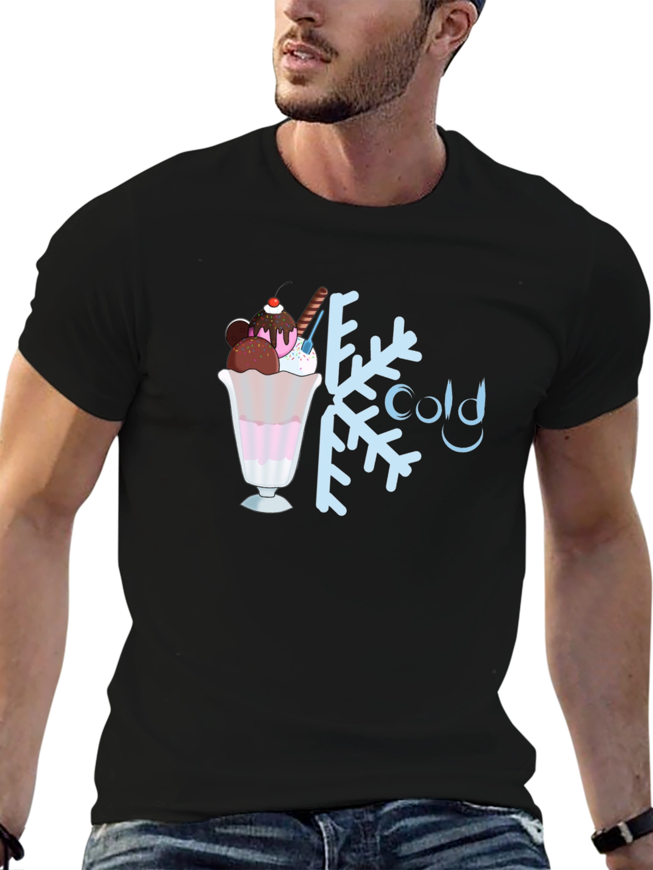 Cold Treat Graphic Tee - Black
