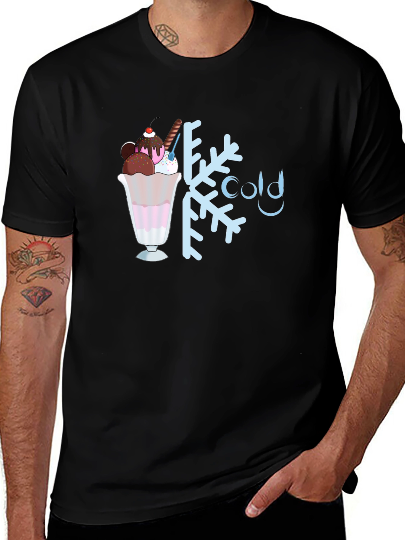 Cold Treat Graphic Tee - Black