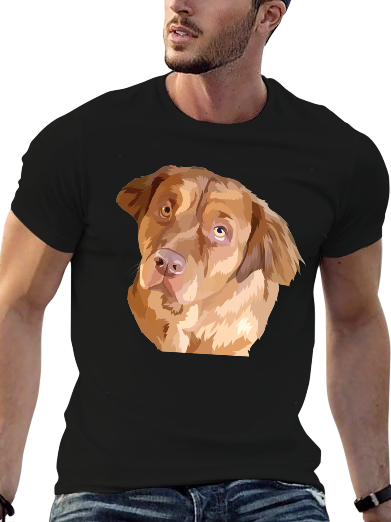 Dog Graphic Black T-Shirt - Pet Lover Apparel