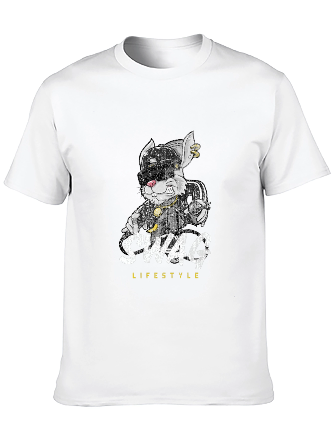 Swag Lifestyle Graphic Tee - Cool Rabbit Design