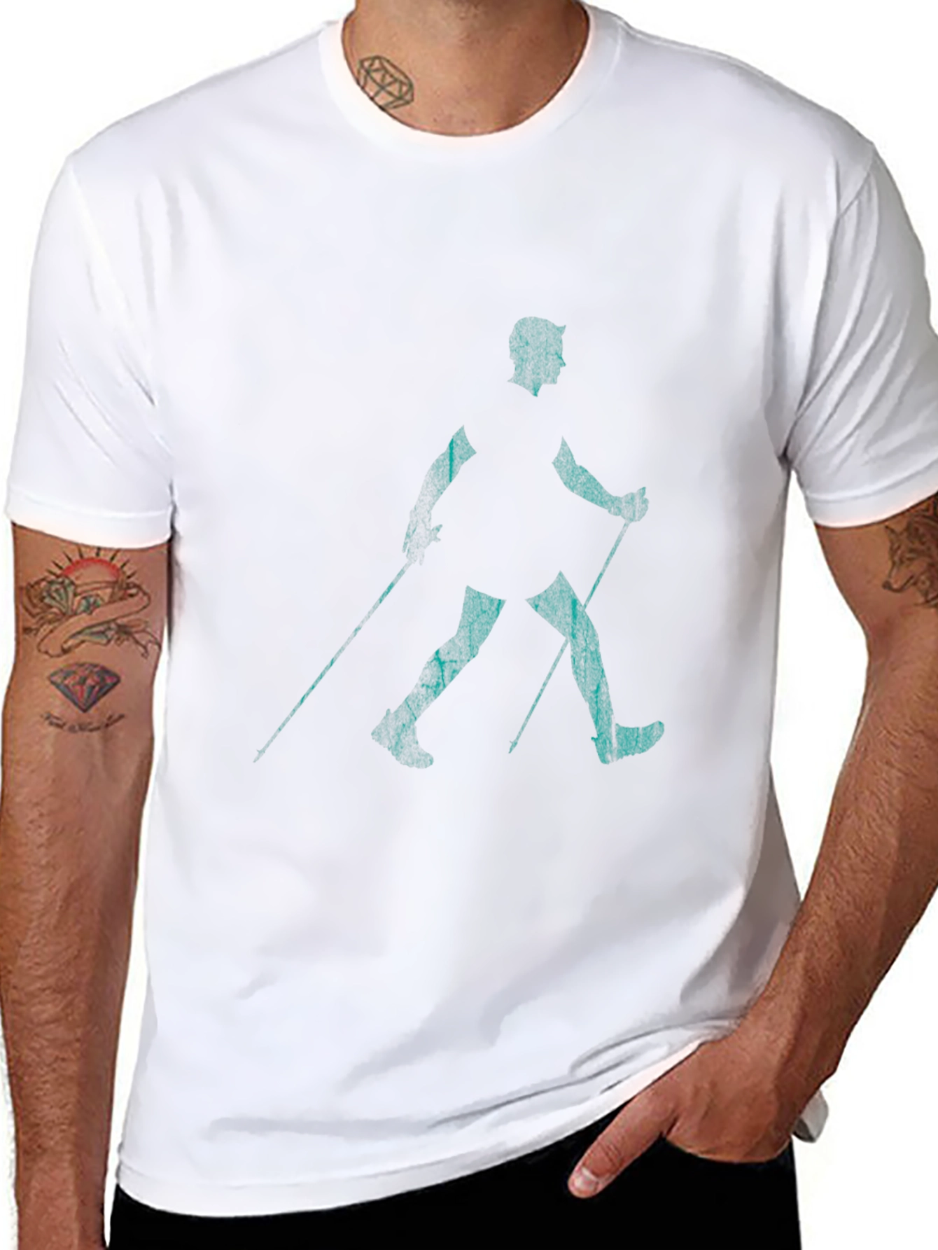 Nordic Walking Black T-Shirt