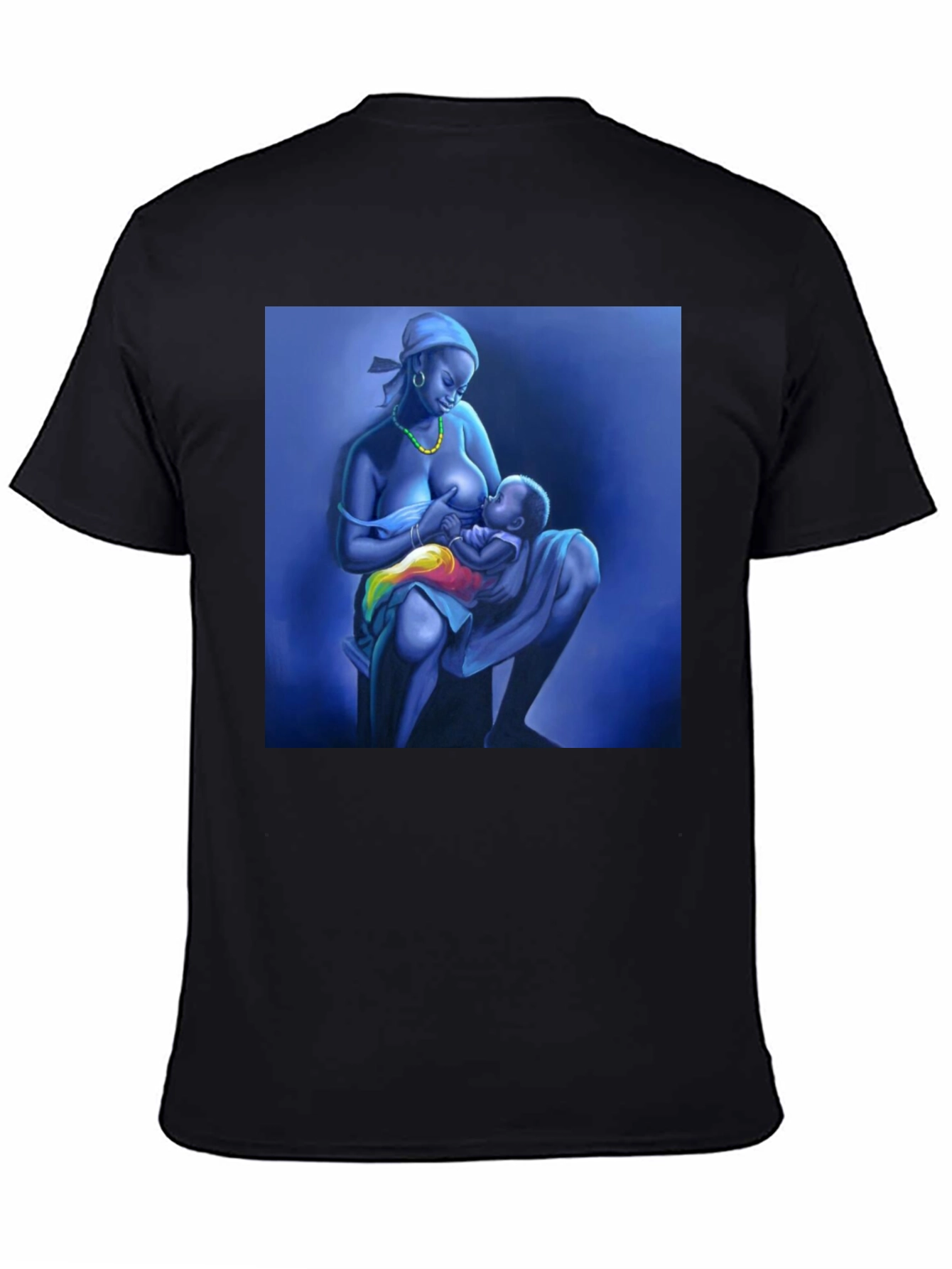 Breastfeeding Art Black T-Shirt