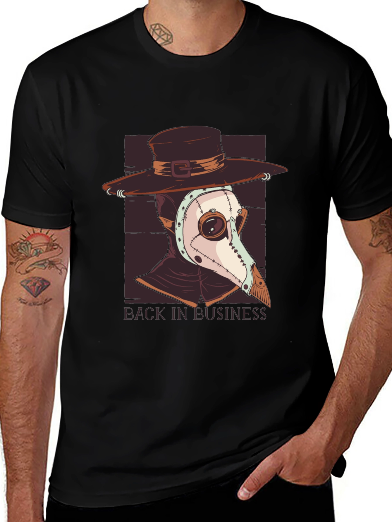 Plague Doctor Back in Business Graphic T-Shirt