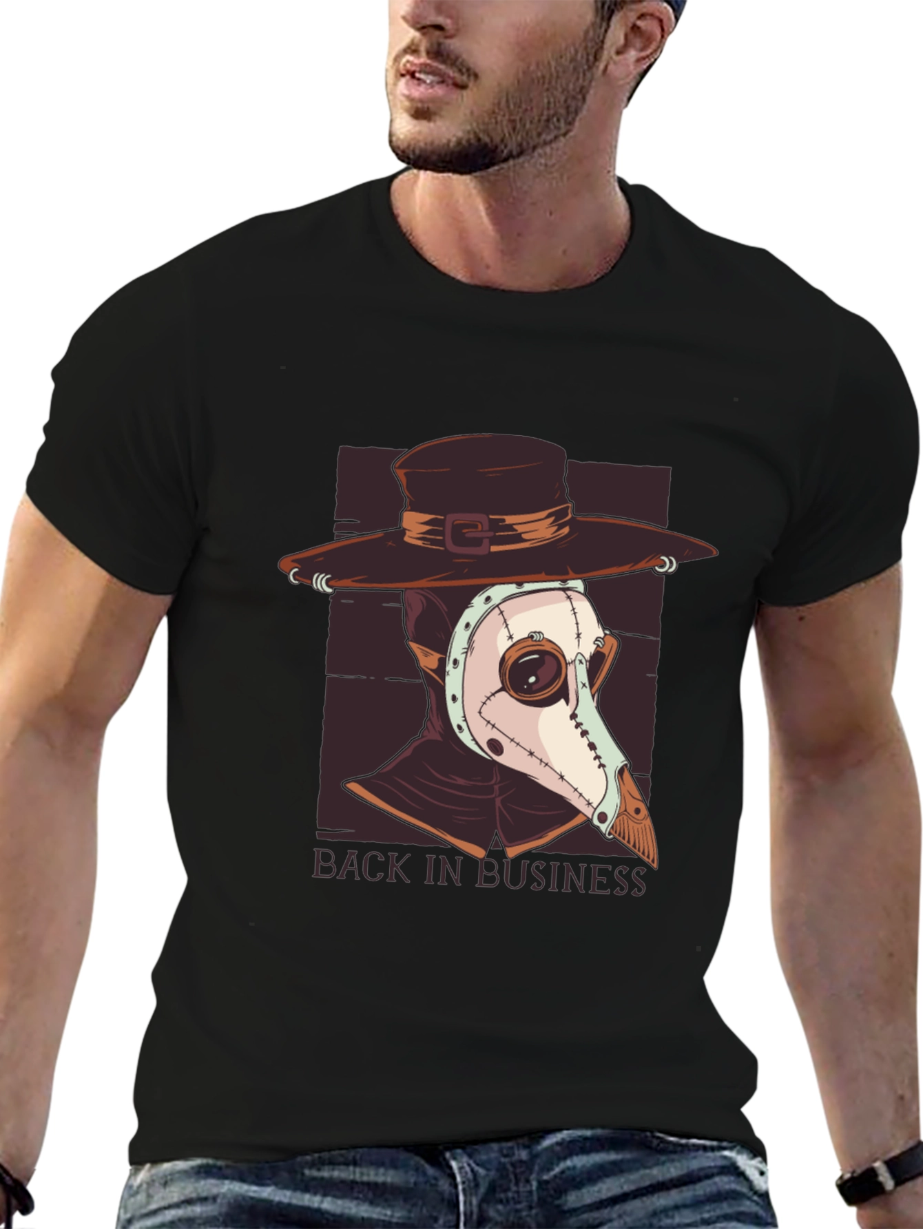 Plague Doctor Back in Business Graphic T-Shirt