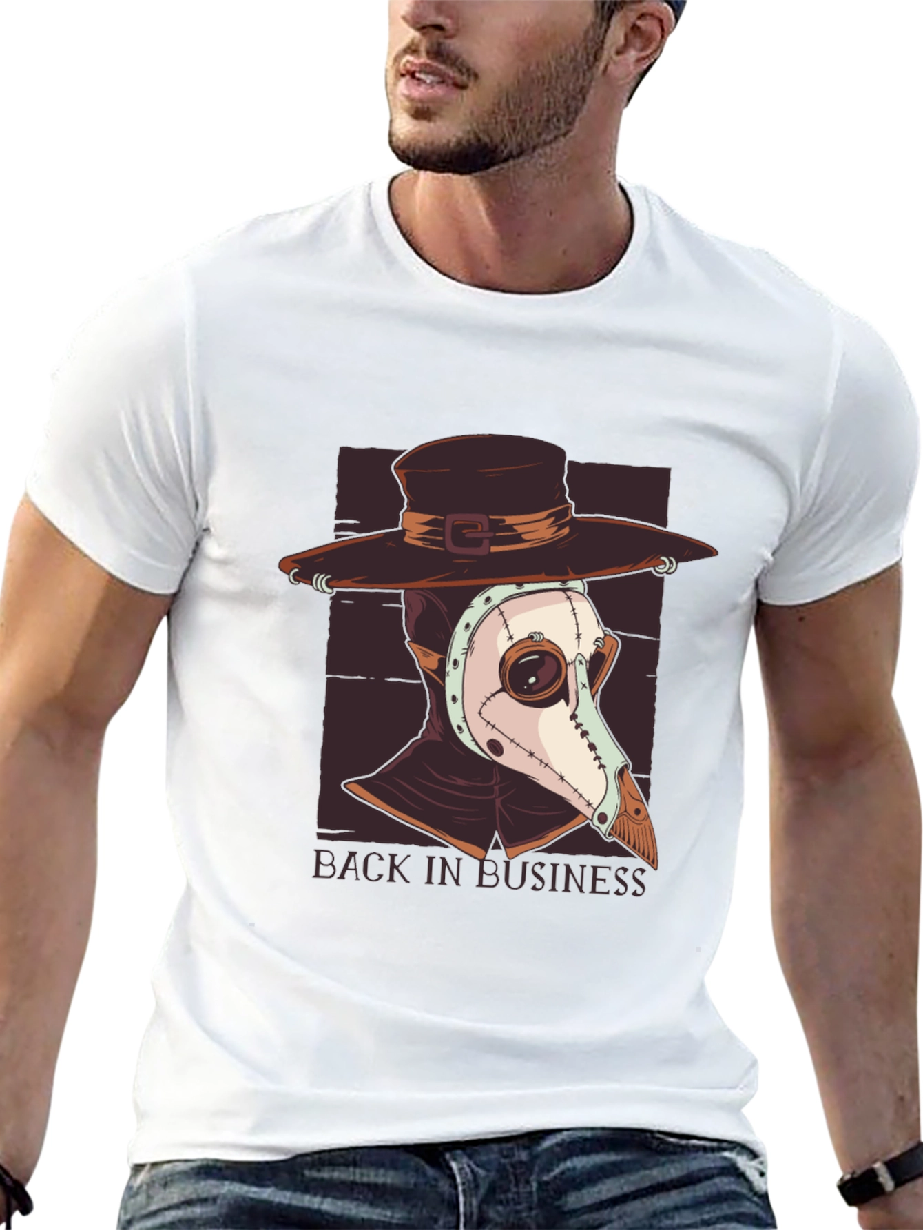 Plague Doctor Back in Business Graphic T-Shirt