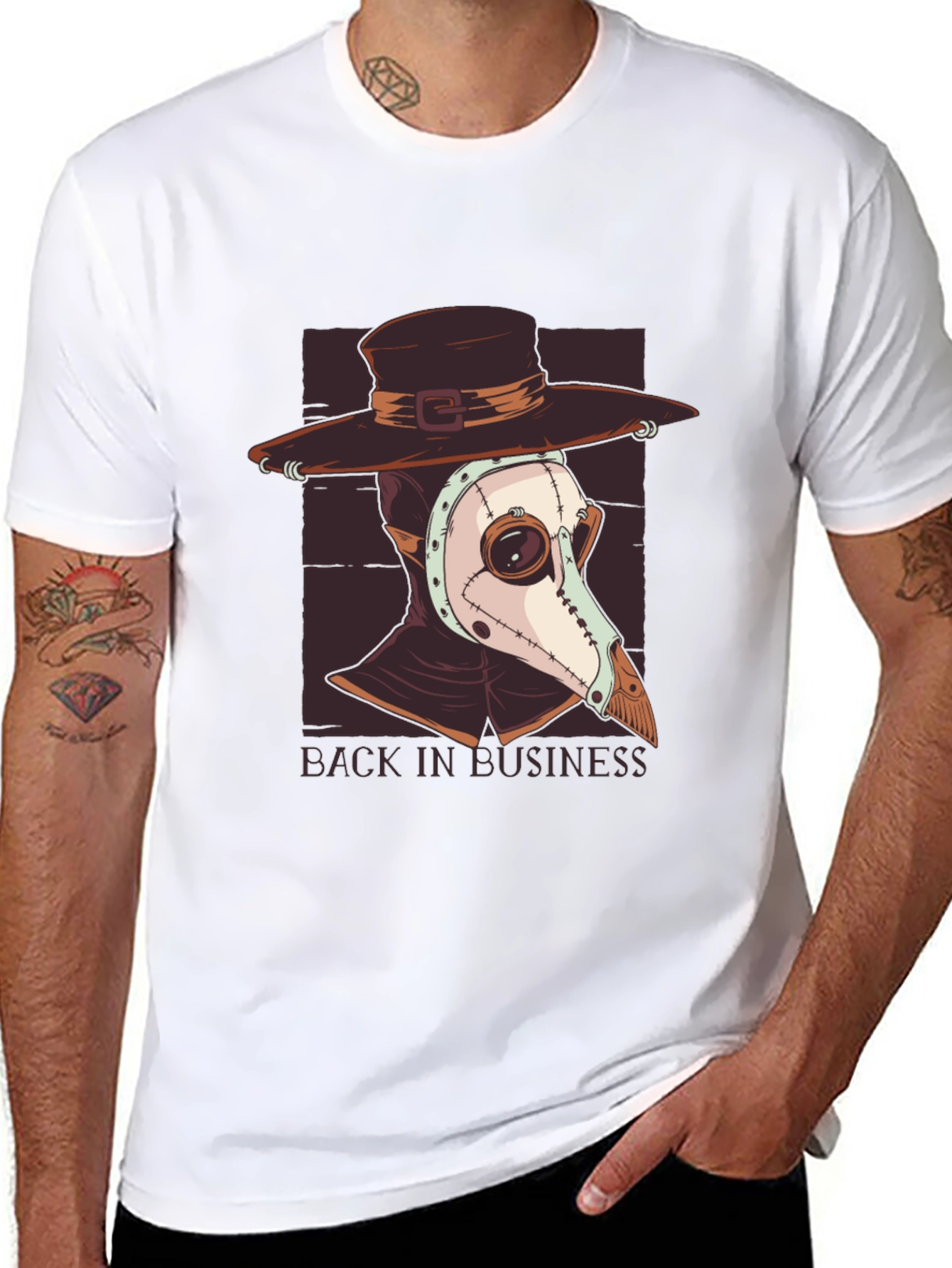Plague Doctor Back in Business Graphic T-Shirt