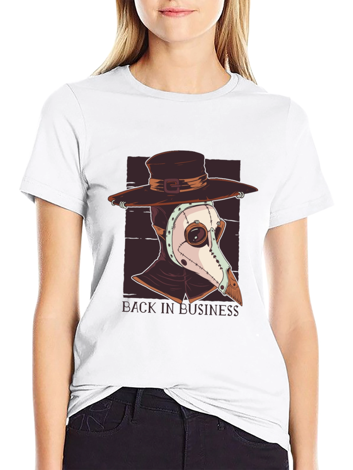 Plague Doctor Back in Business Graphic T-Shirt