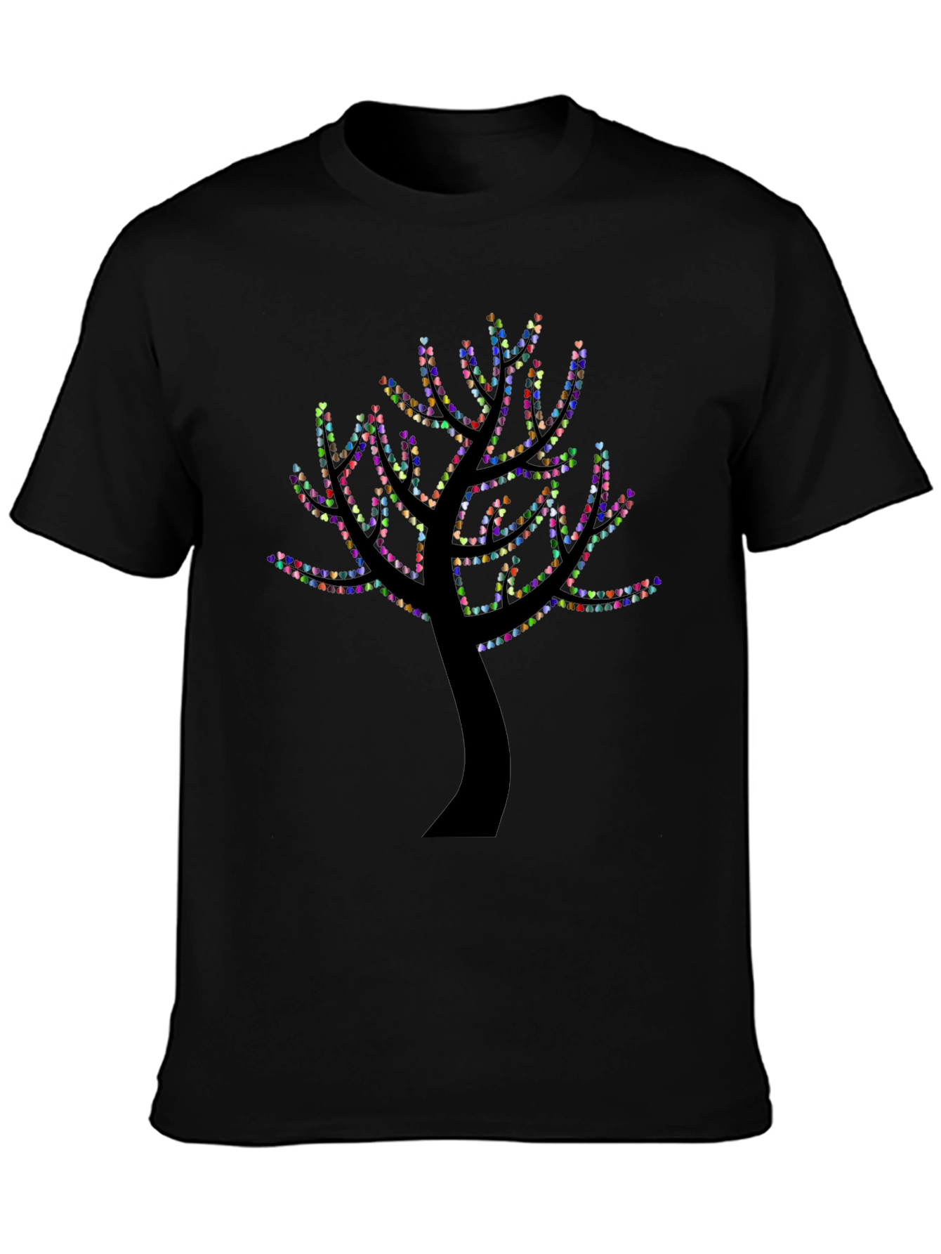 Heart Tree Graphic Black T-Shirt
