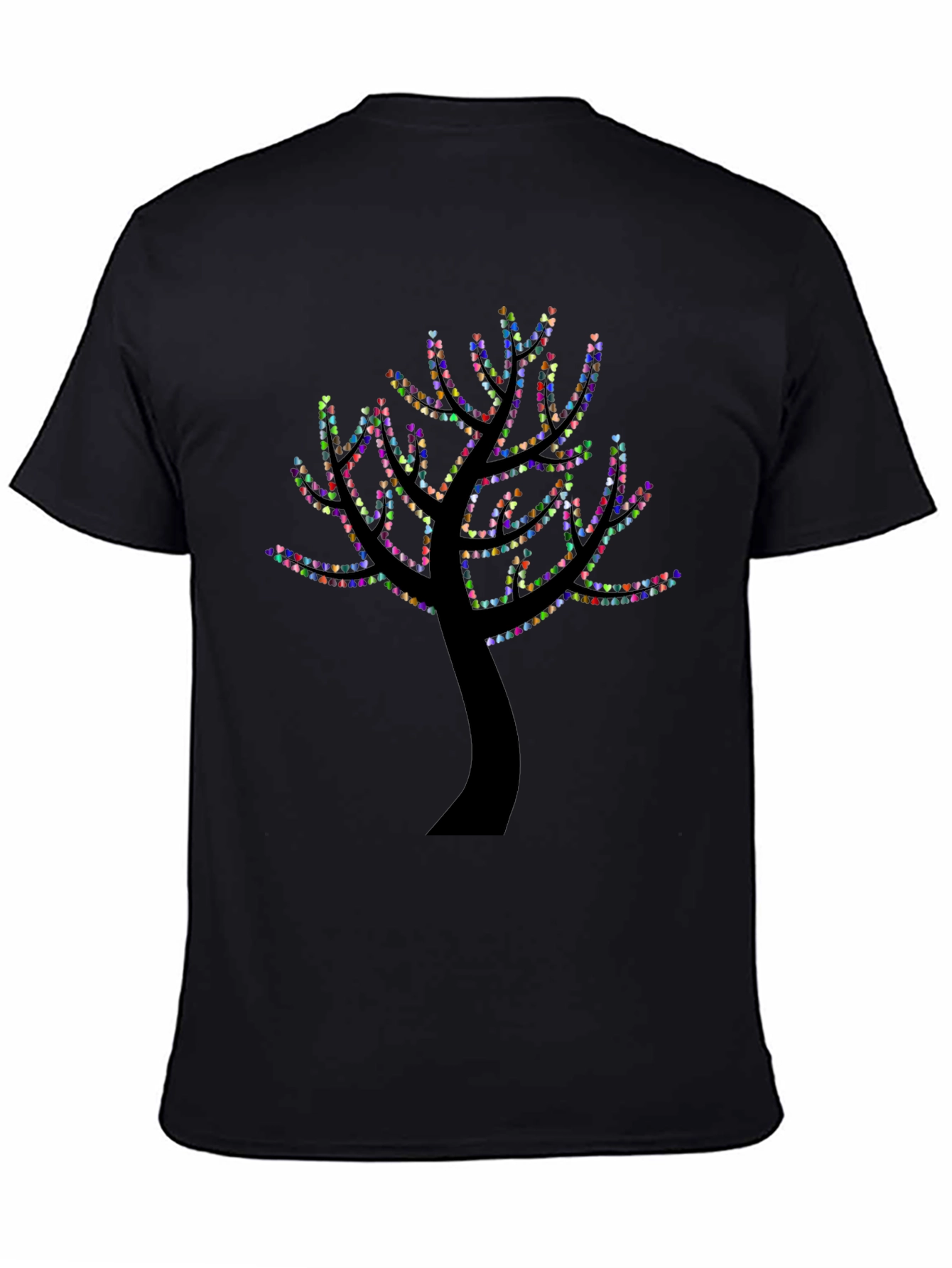 Heart Tree Graphic Black T-Shirt