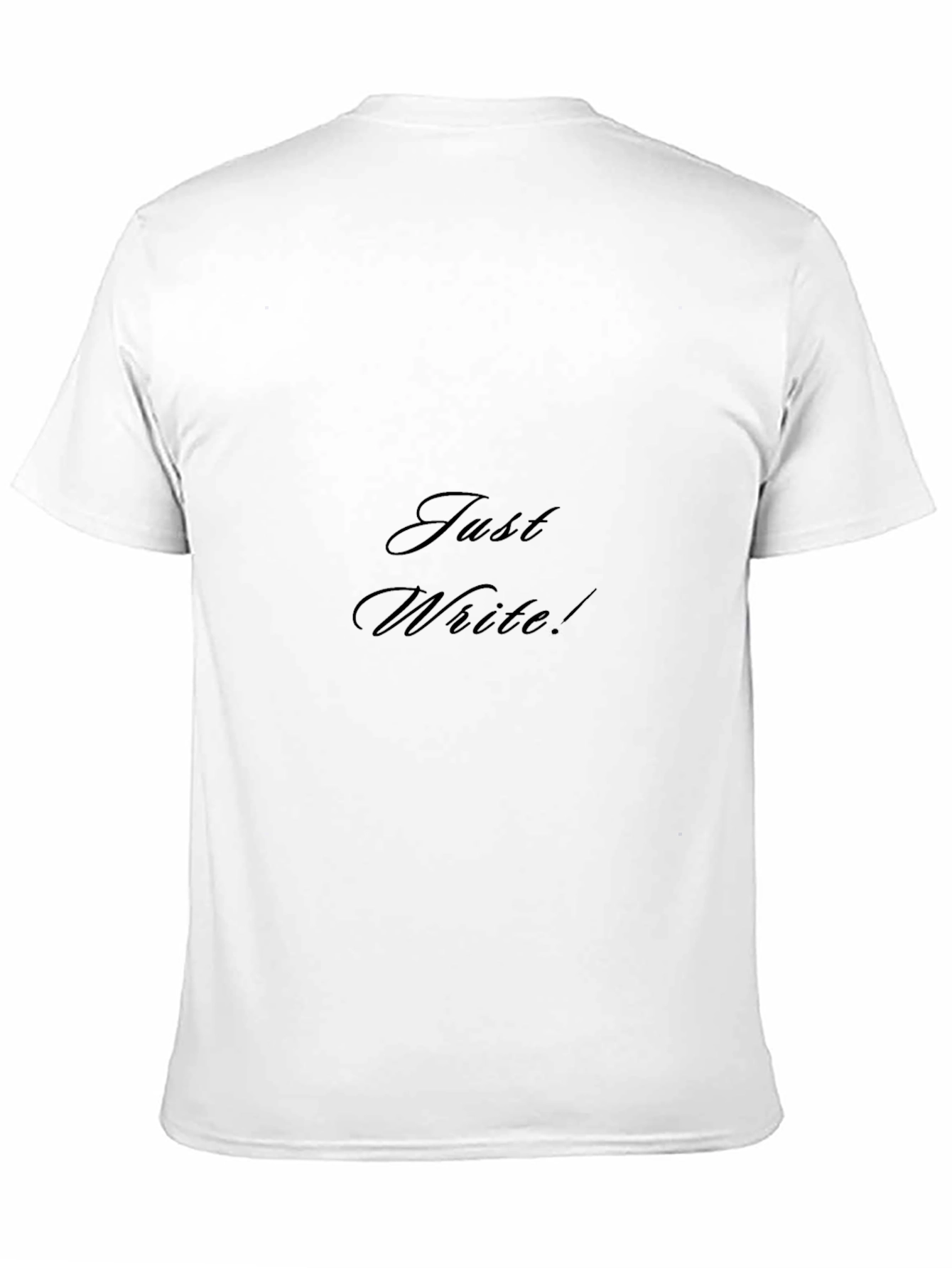 Just Write! Stylish Black Crew Neck T-Shirt