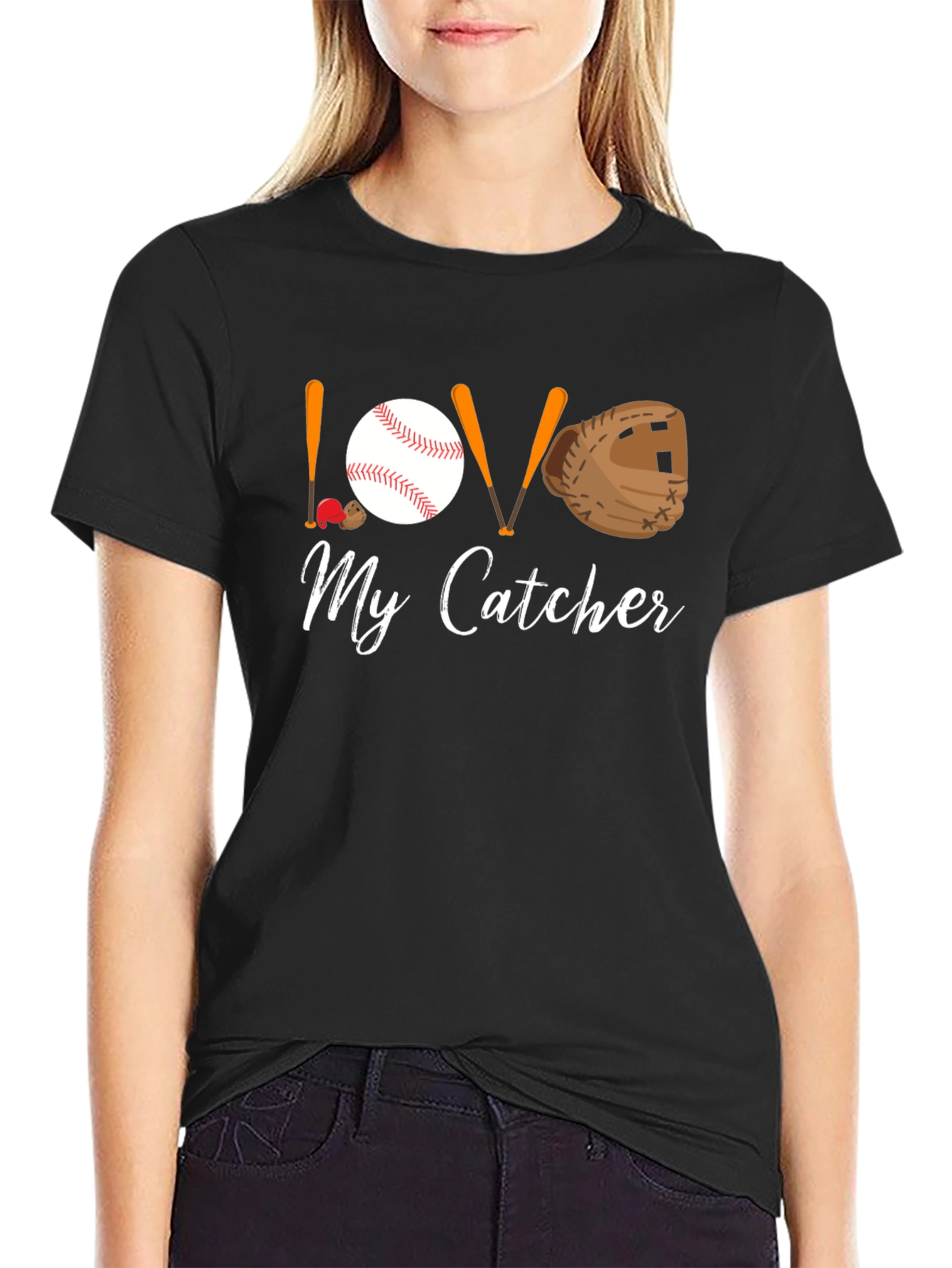 Love My Catcher Baseball Graphic Tee