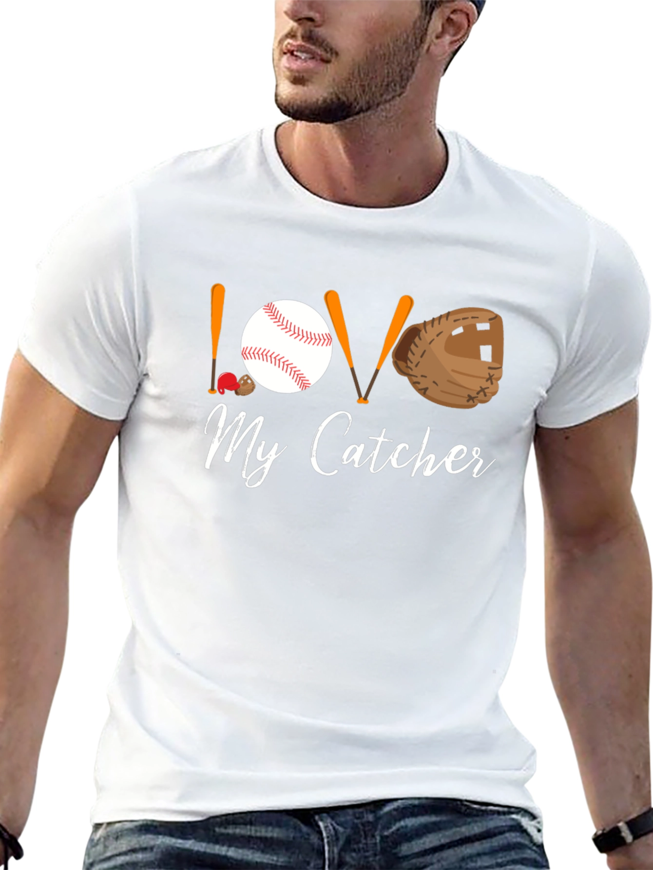 Love My Catcher Baseball Graphic Tee