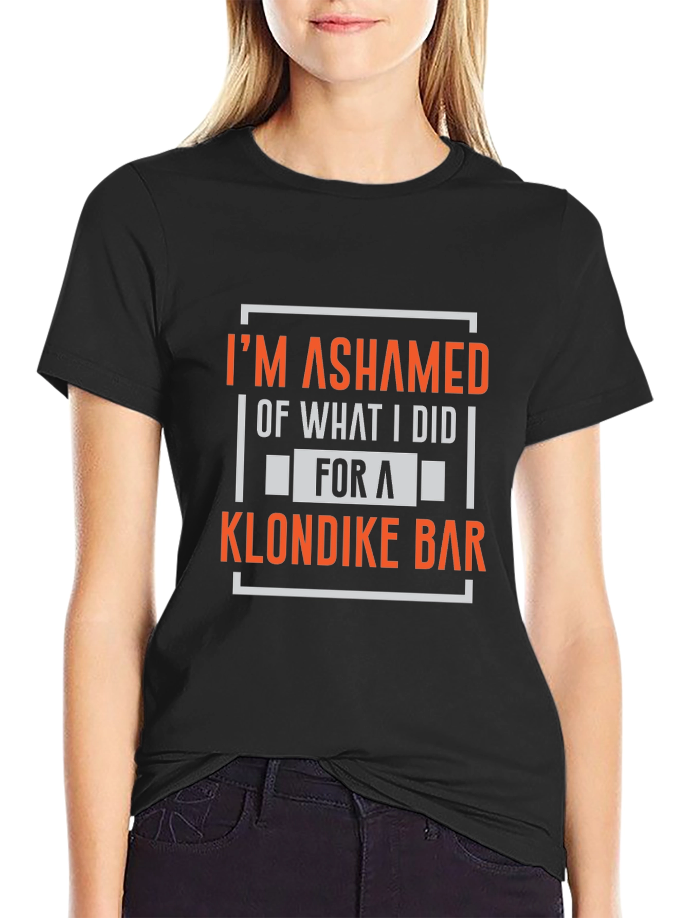 Ashamed of Klondike Bar Black T-Shirt