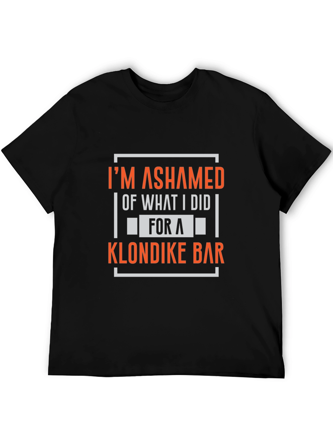 Ashamed of Klondike Bar Black T-Shirt