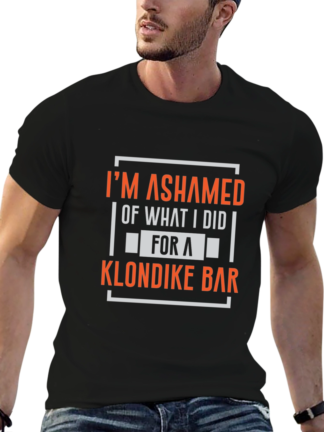 Ashamed of Klondike Bar Black T-Shirt