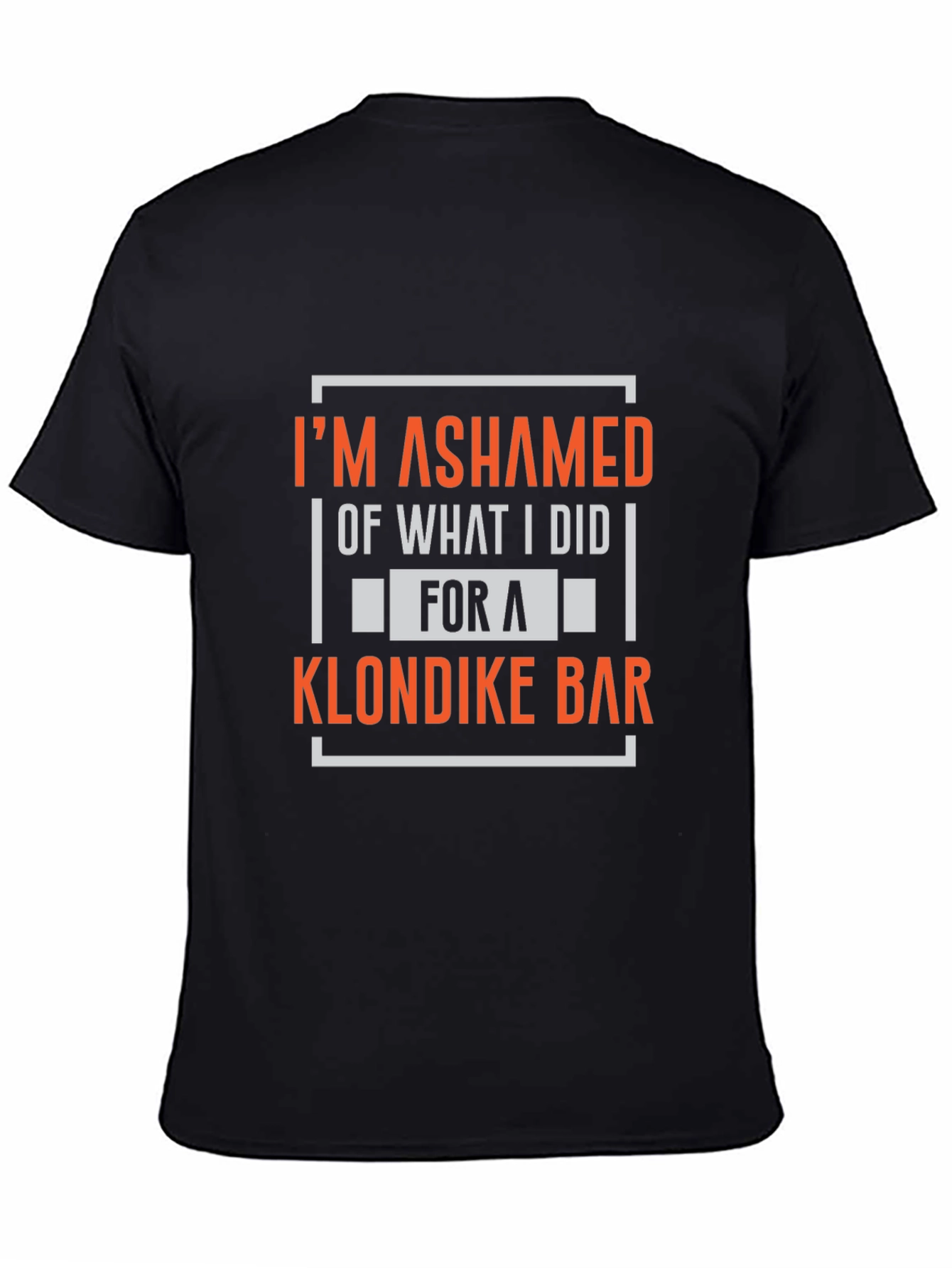 Ashamed of Klondike Bar Black T-Shirt