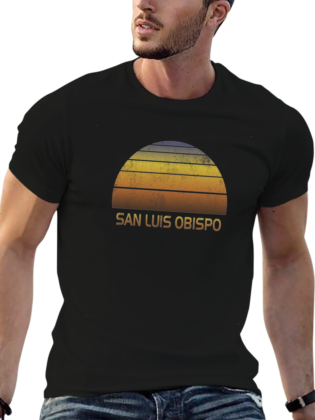 Retro San Luis Obispo T-Shirt - Sunset Design