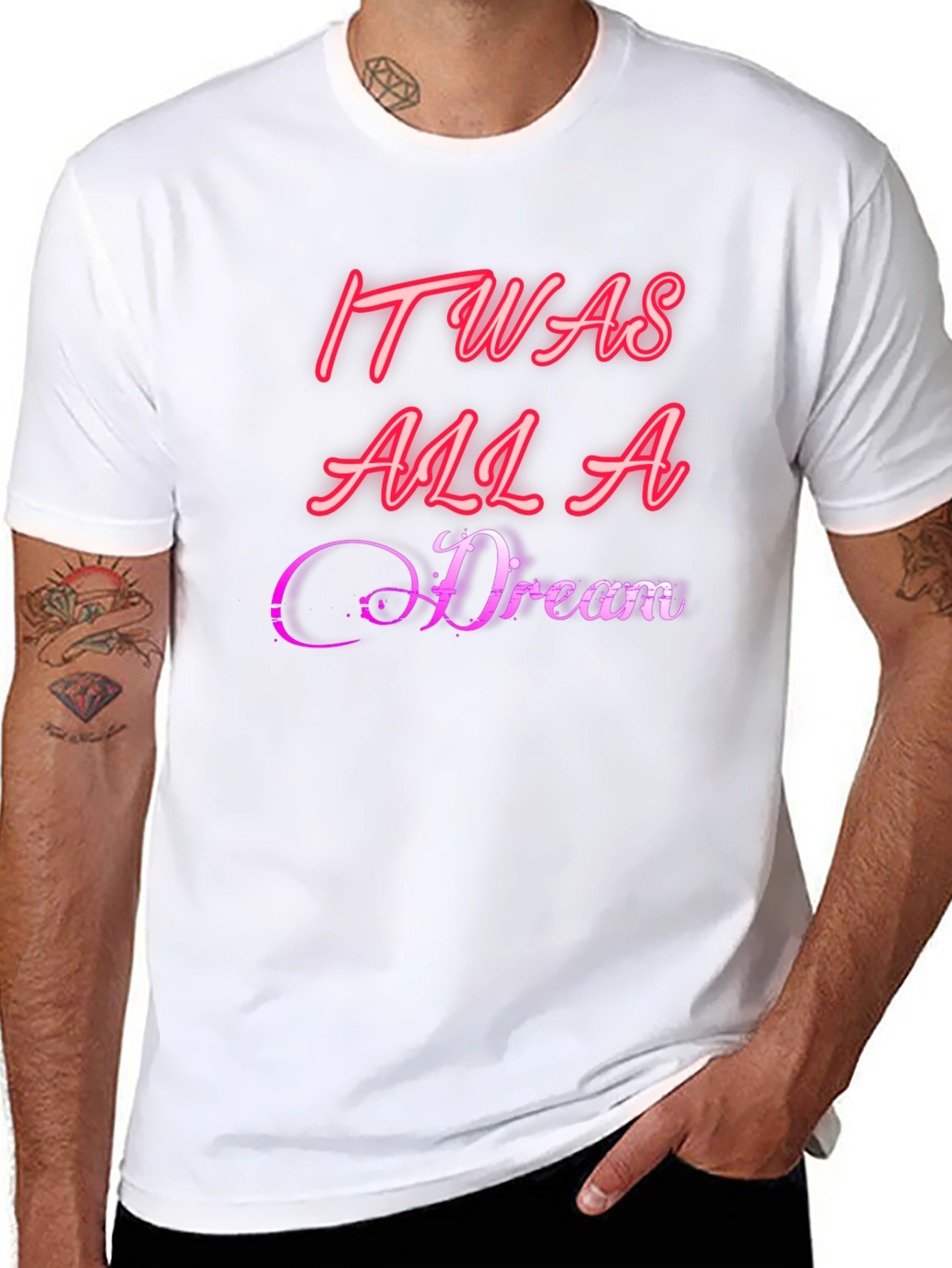 It Was All A Dream Graphic Tee - Black