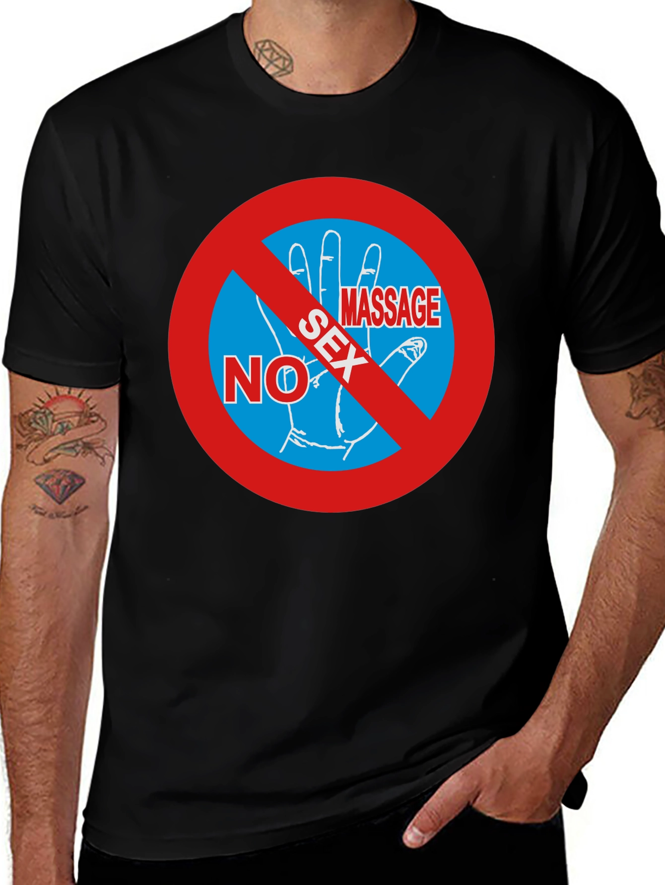 No Sex Massage T-Shirt - Funny Gag Gift Tee