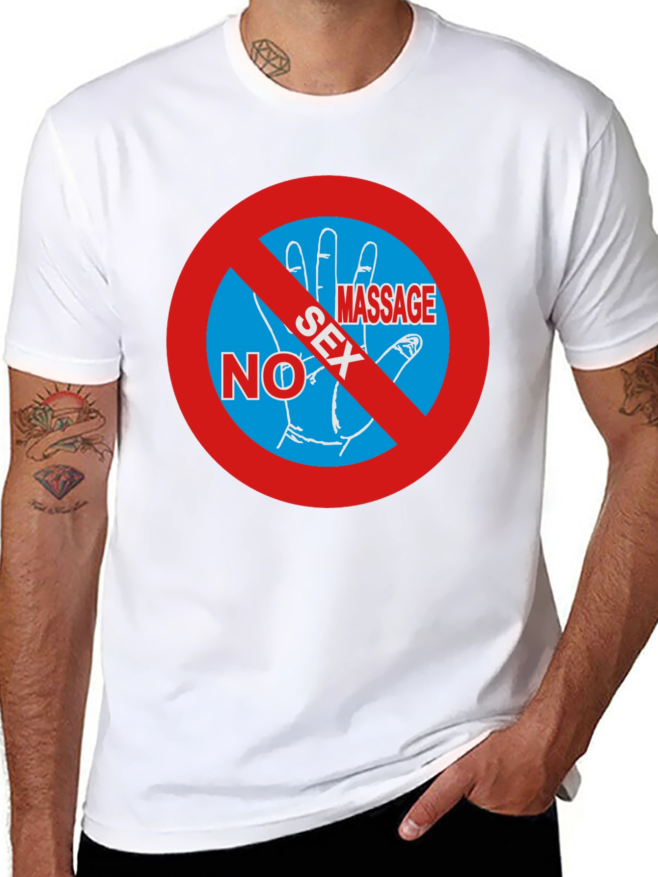 No Sex Massage T-Shirt - Funny Gag Gift Tee