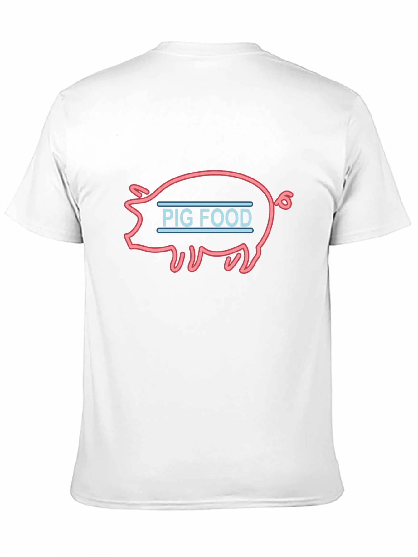 Pig Food Neon Style Black T-Shirt