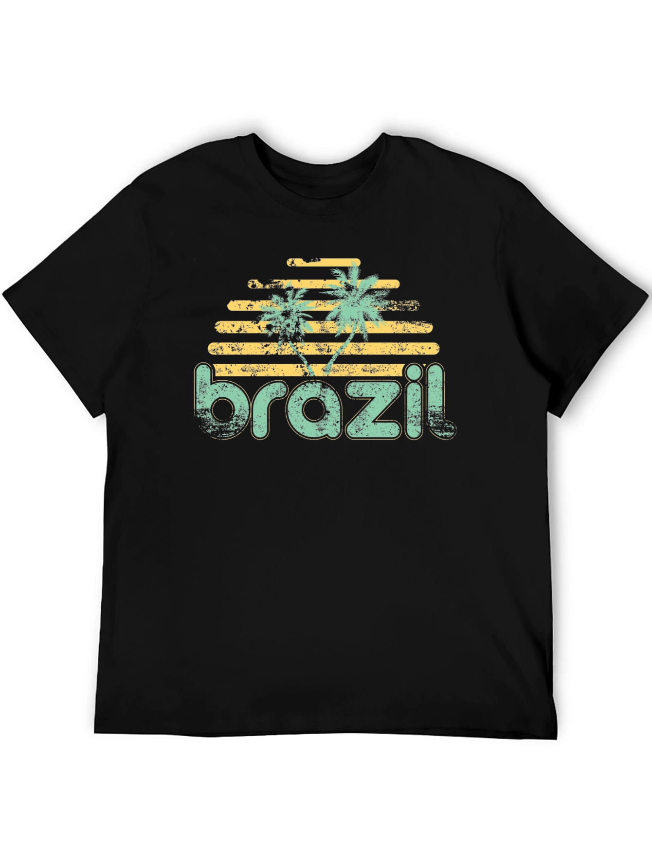 Retro Brazil T-Shirt Palm Tree Design