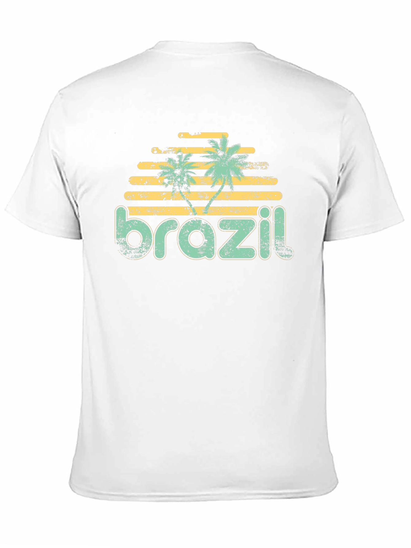 Retro Brazil T-Shirt Palm Tree Design