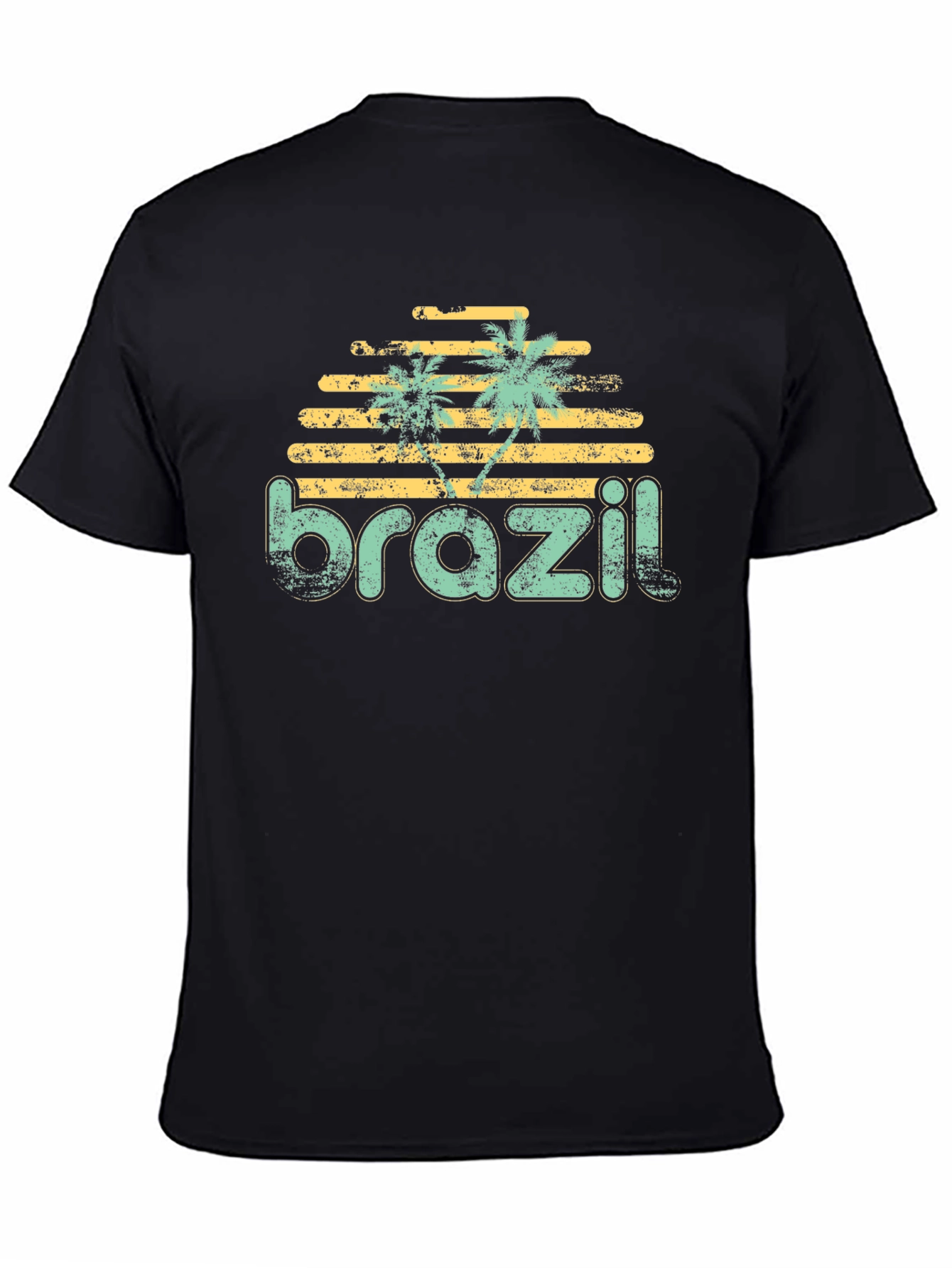Retro Brazil T-Shirt Palm Tree Design