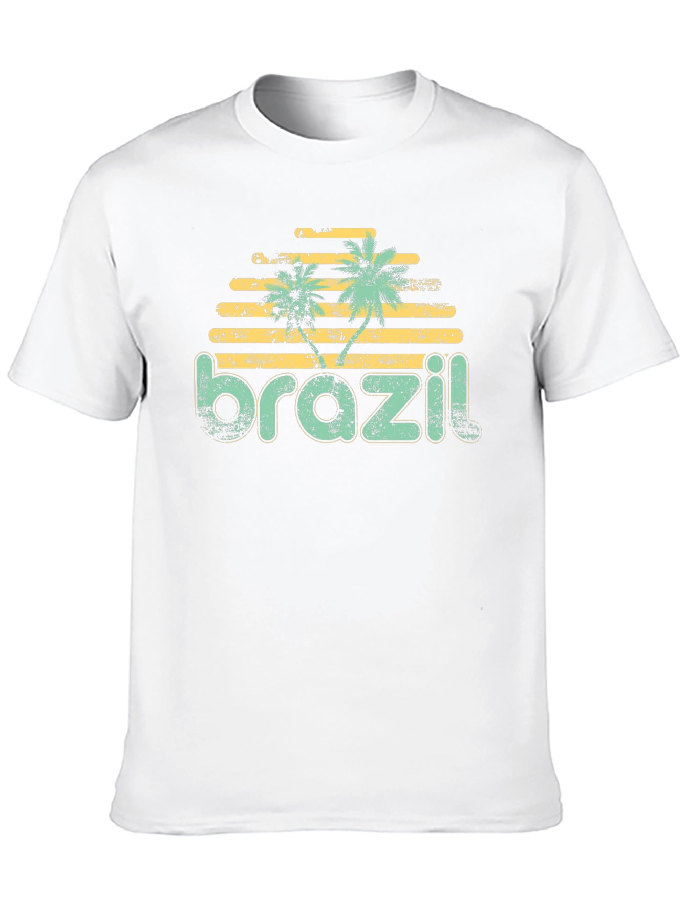 Retro Brazil T-Shirt Palm Tree Design
