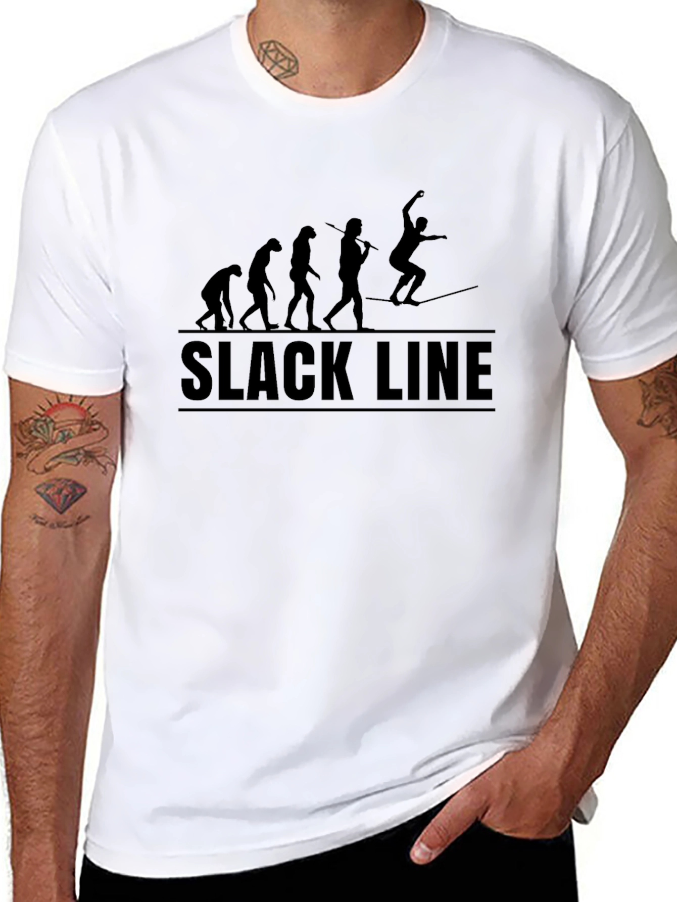 Slackline Evolution Graphic T-Shirt | Black Cotton Tee