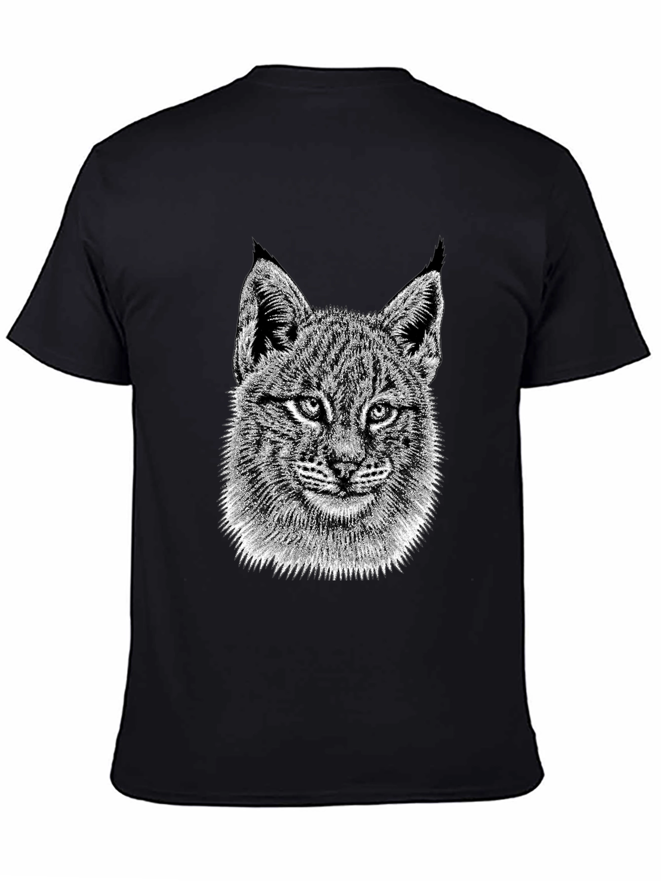 Lynx Graphic Tee - Black Crewneck T-Shirt