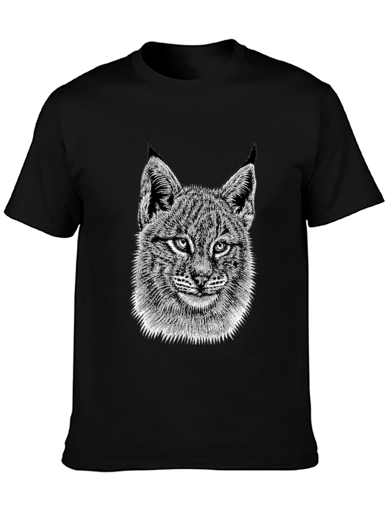 Lynx Graphic Tee - Black Crewneck T-Shirt