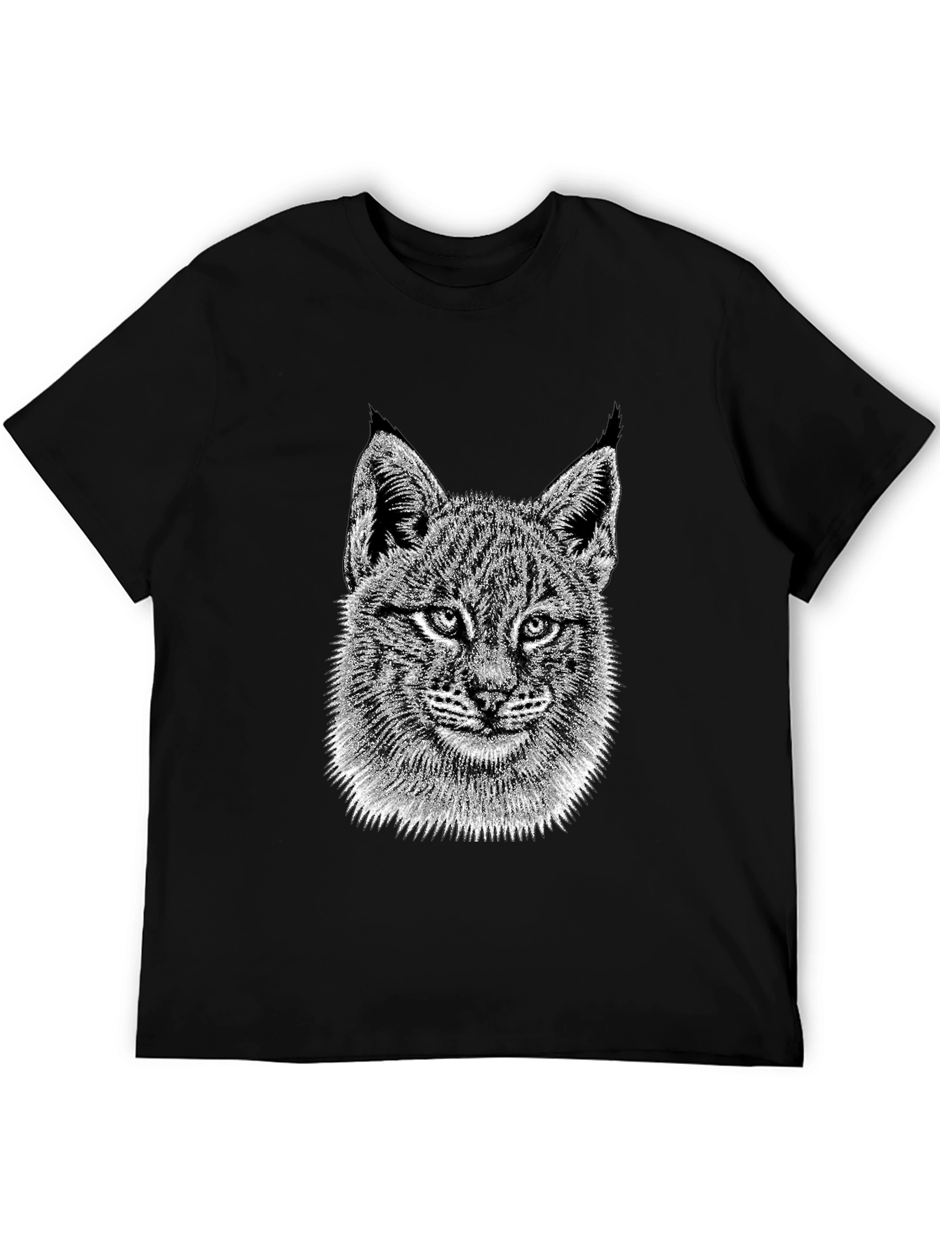 Lynx Graphic Tee - Black Crewneck T-Shirt