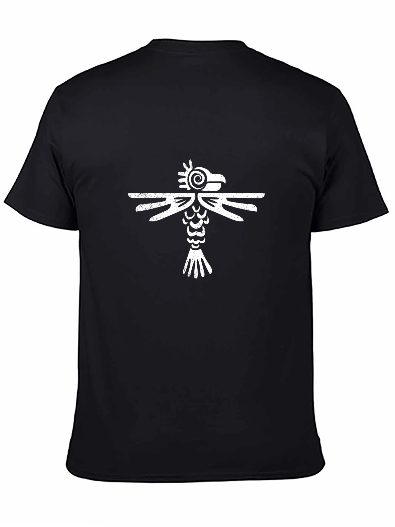 Tribal Bird Graphic Tee - Black